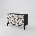 HAPPY HENS Sideboard mit 2 Türen in Schwarz