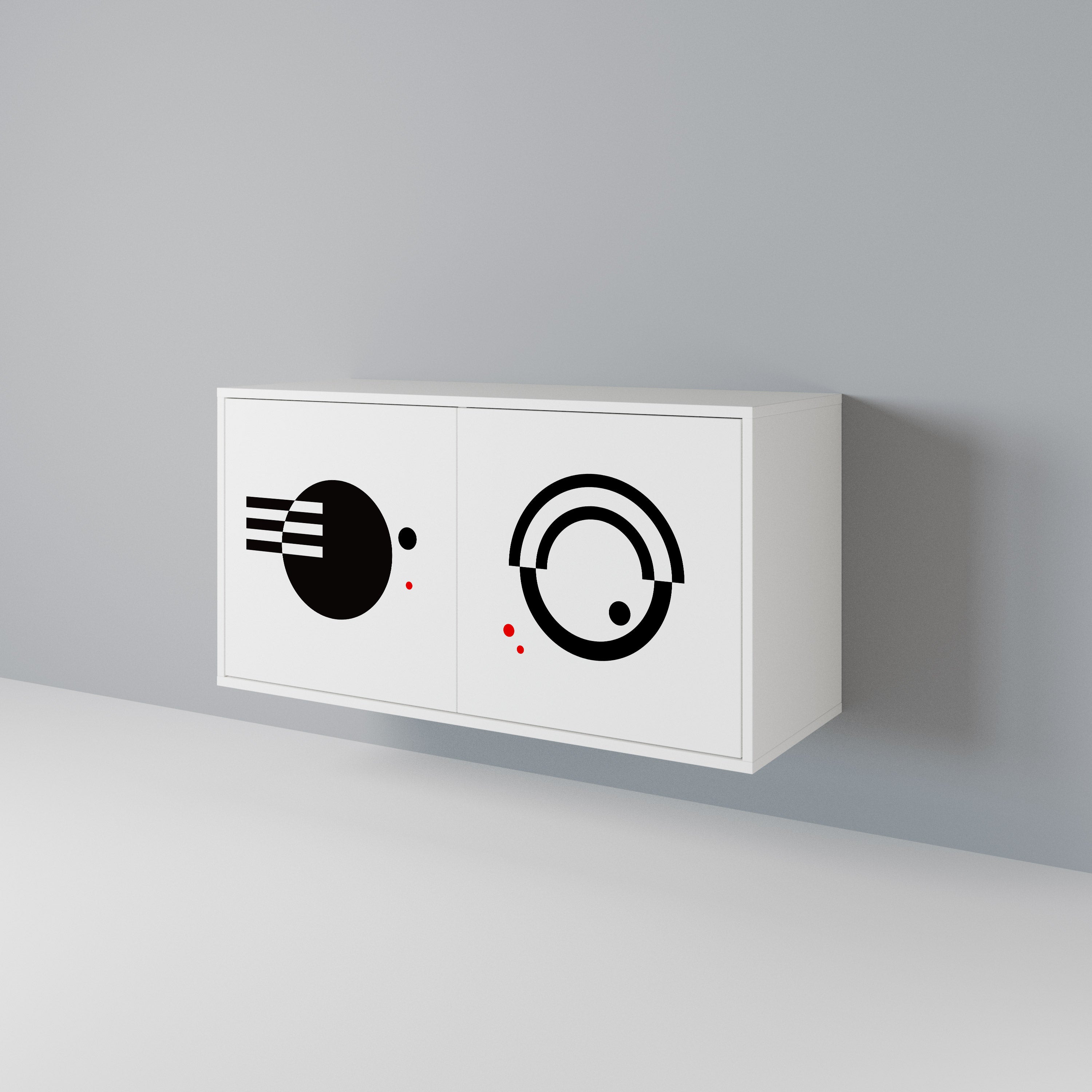 BLACK AND WHITE COMBINATION 2-türiges Sideboard