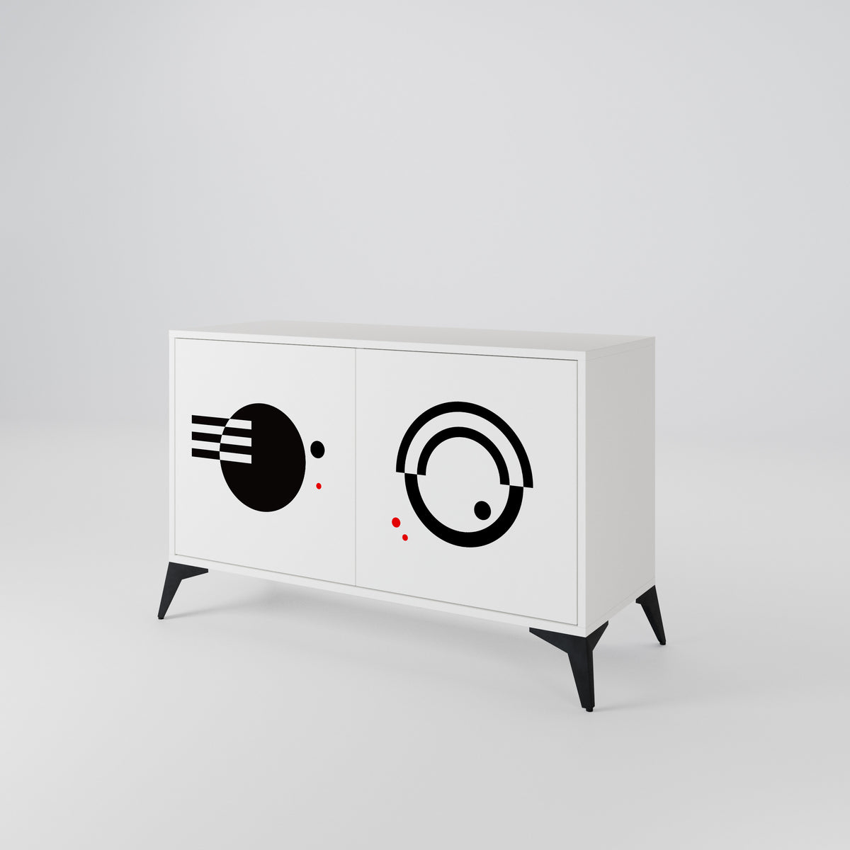 BLACK AND WHITE COMBINATION 2-Door Sideboard