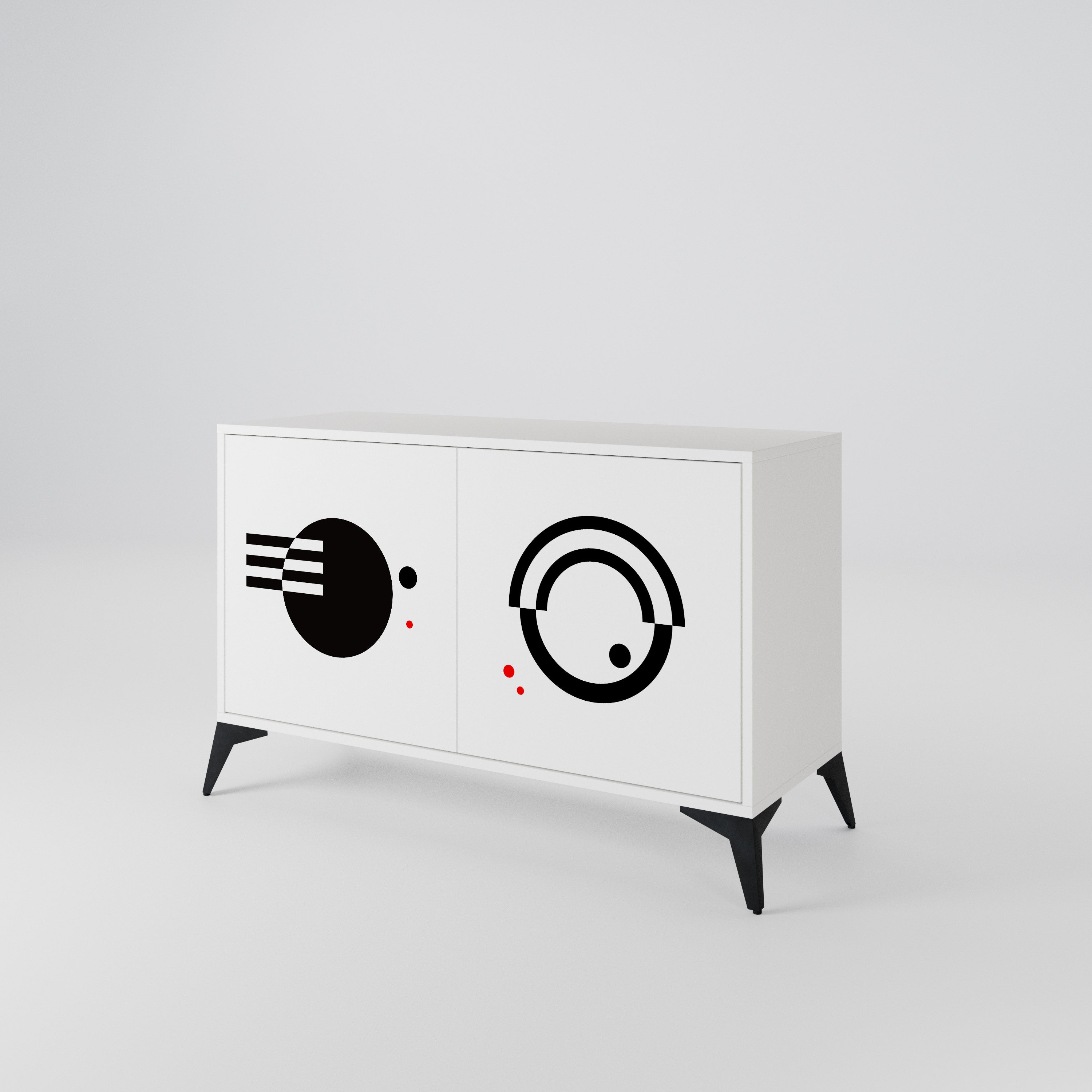 BLACK AND WHITE COMBINATION 2-türiges Sideboard