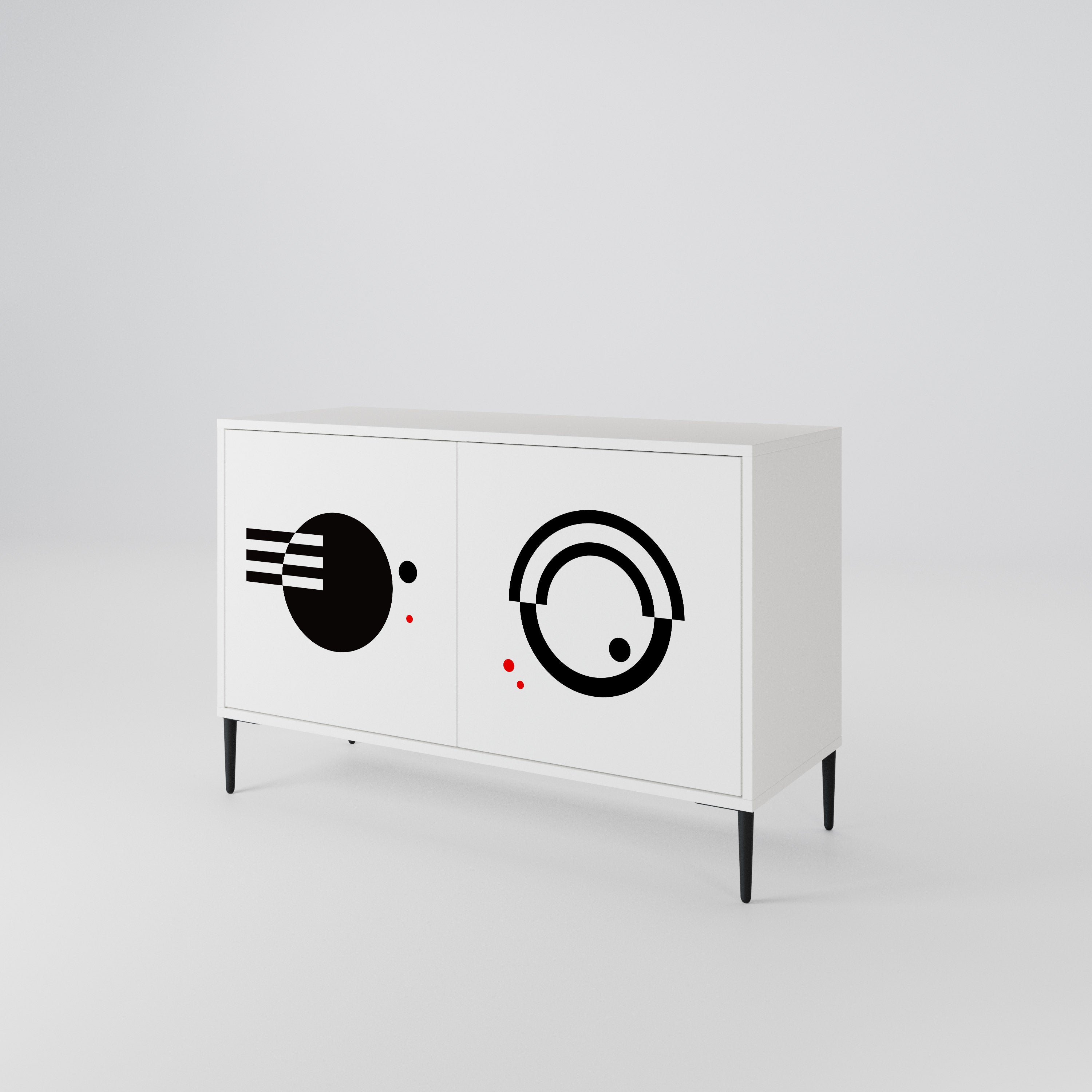 BLACK AND WHITE COMBINATION 2-türiges Sideboard