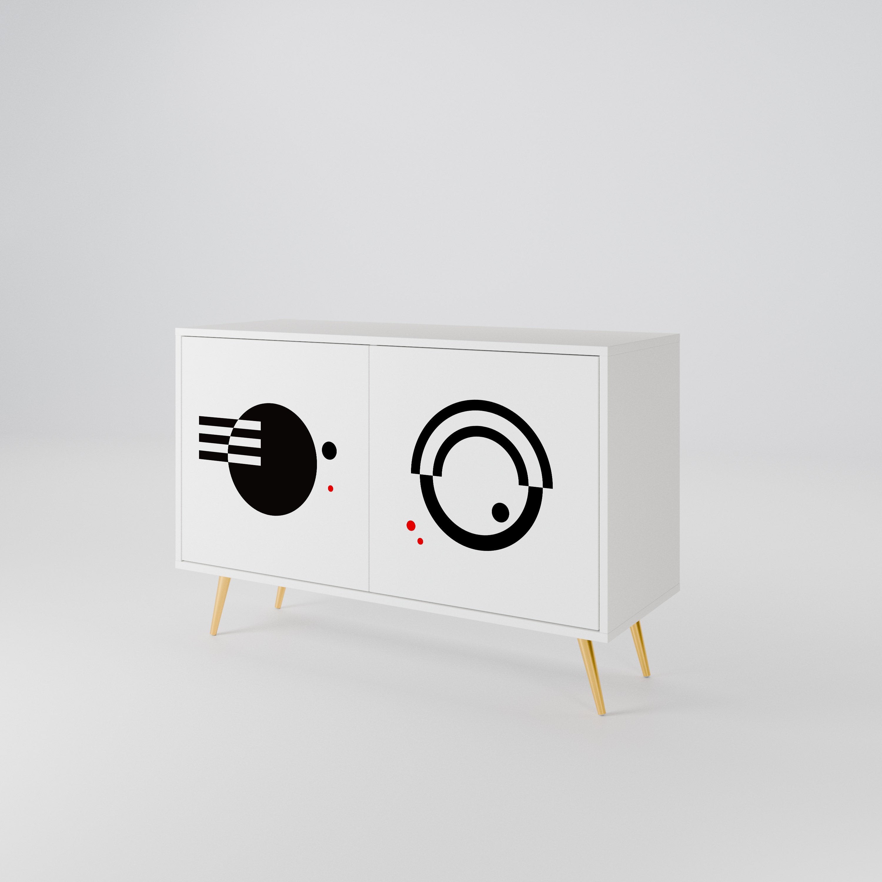 BLACK AND WHITE COMBINATION 2-türiges Sideboard