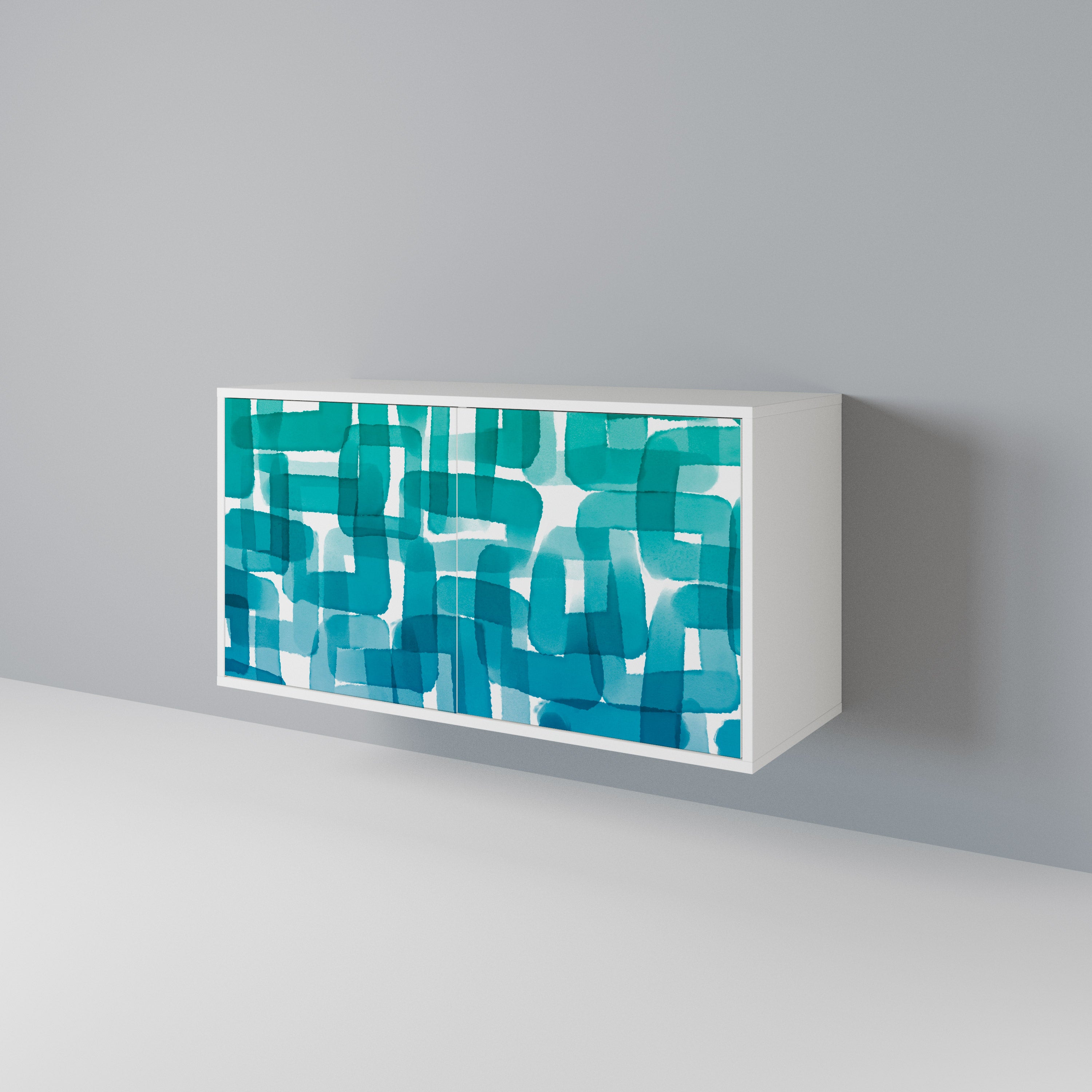 TURQUOISE RECTANGLES 2-türiges Sideboard