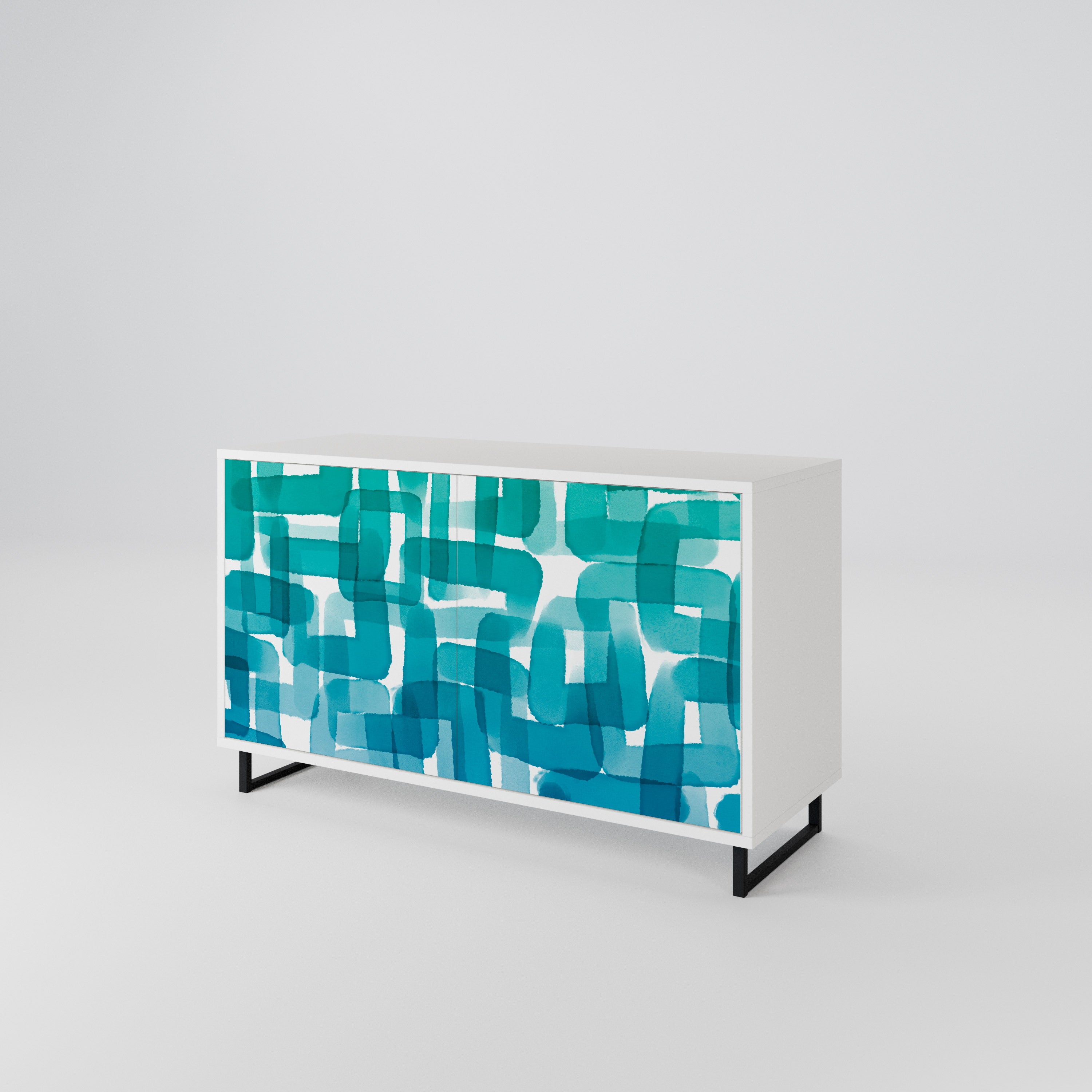 TURQUOISE RECTANGLES 2-türiges Sideboard