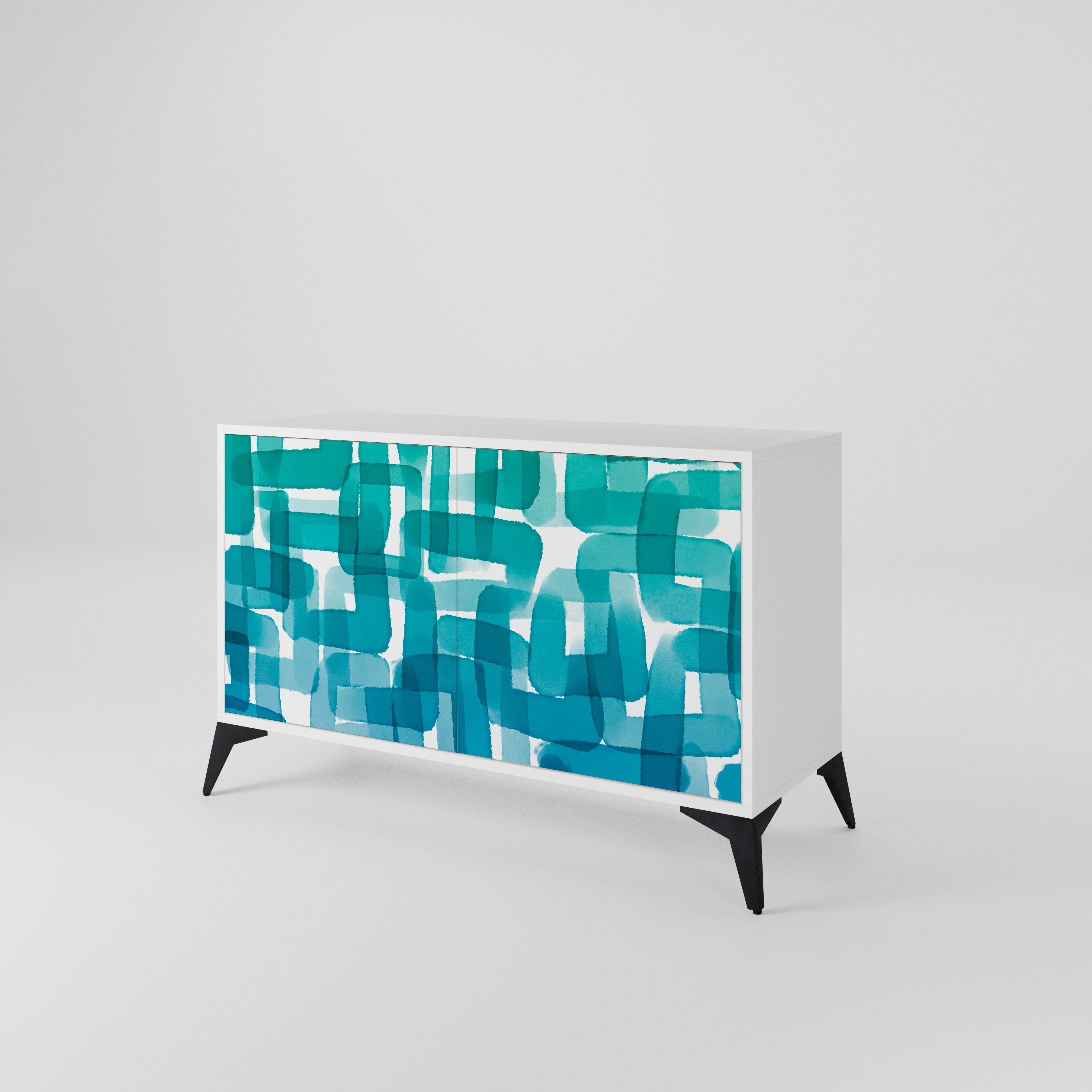 TURQUOISE RECTANGLES 2-türiges Sideboard