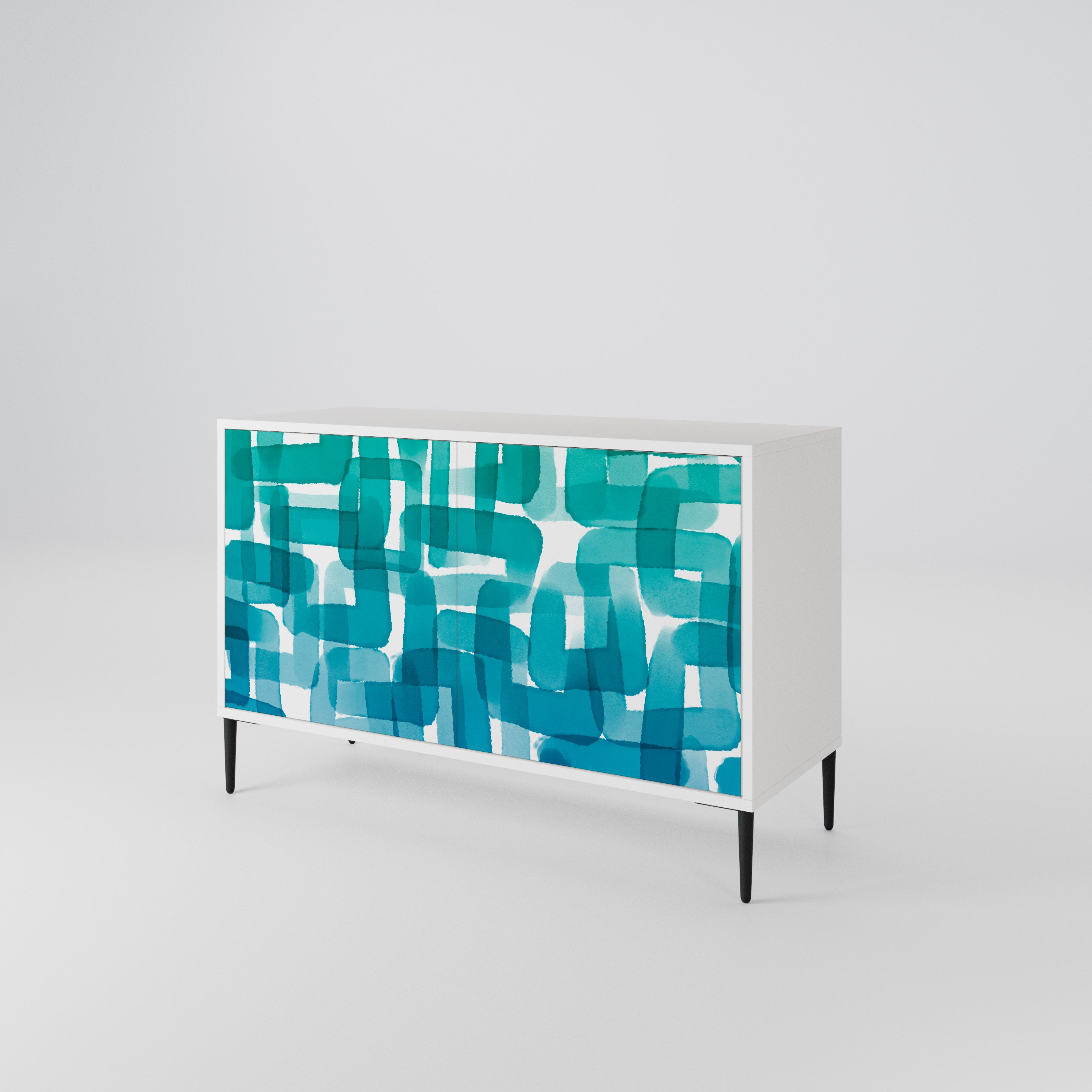 TURQUOISE RECTANGLES 2-türiges Sideboard