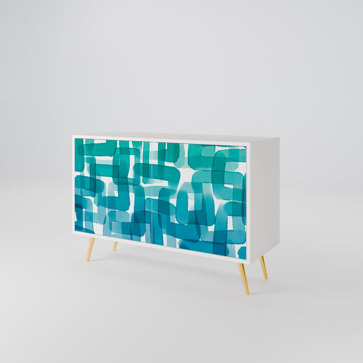 TURQUOISE RECTANGLES 2-türiges Sideboard