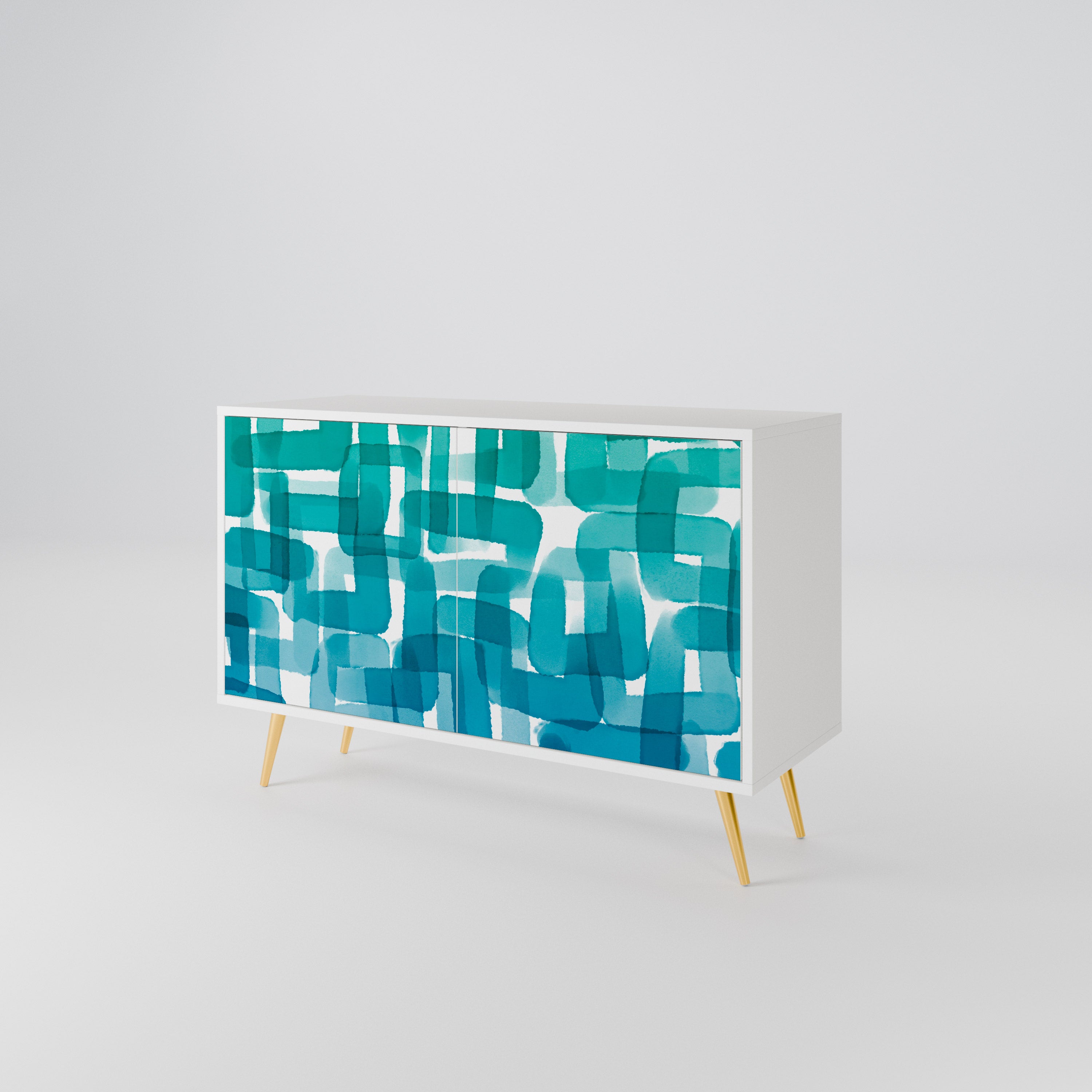 TURQUOISE RECTANGLES 2-türiges Sideboard