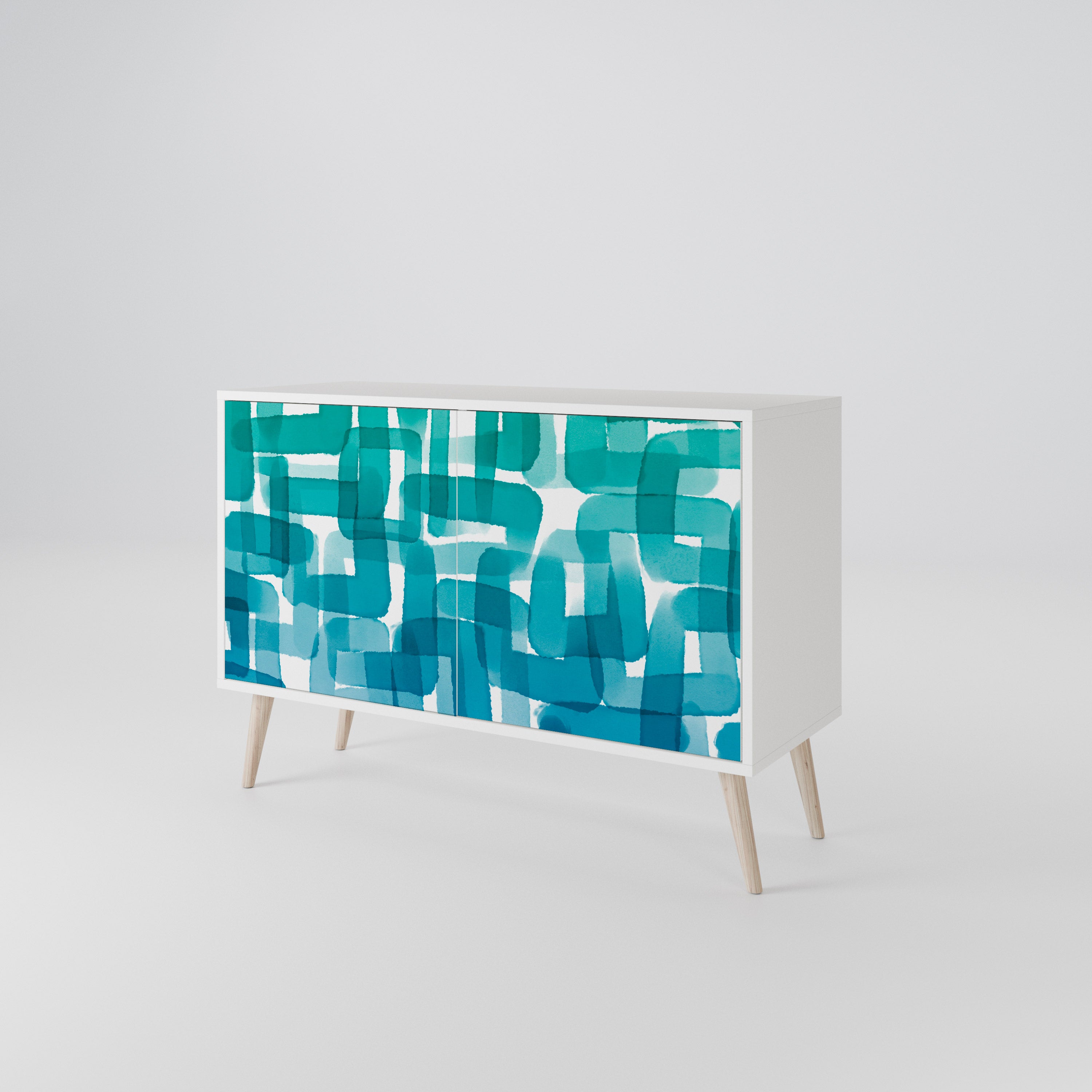 TURQUOISE RECTANGLES 2-türiges Sideboard