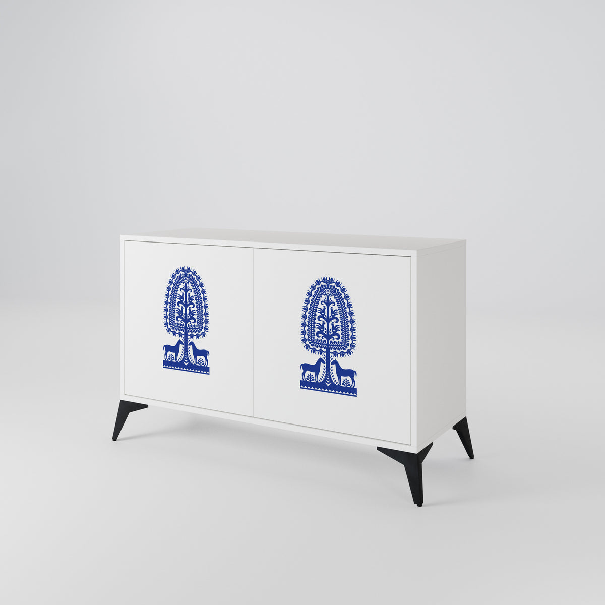POLISH FOLK ART 2-türiges Sideboard