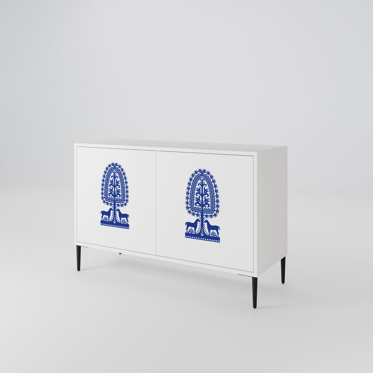 POLISH FOLK ART 2-türiges Sideboard
