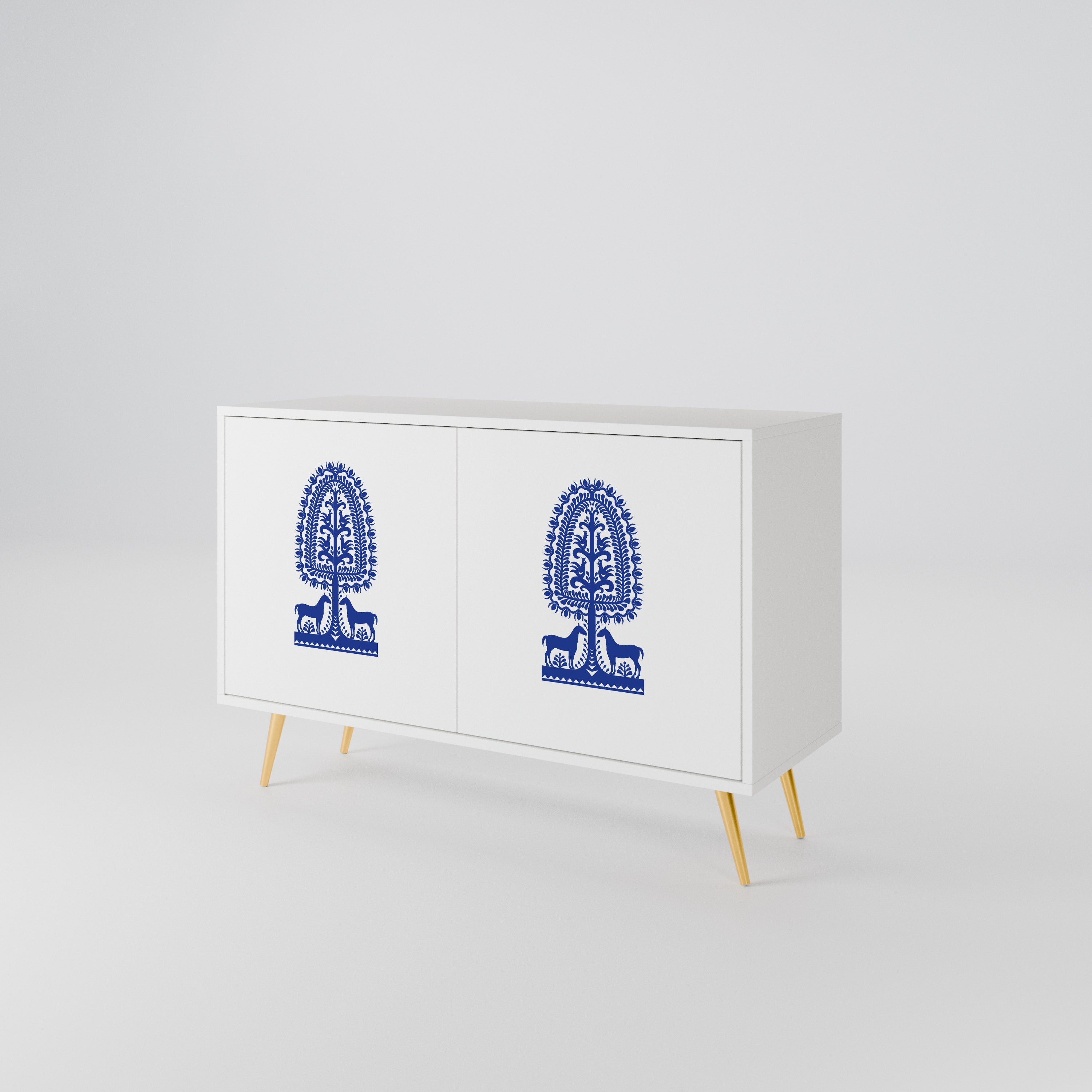 POLISH FOLK ART 2-Door Sideboard