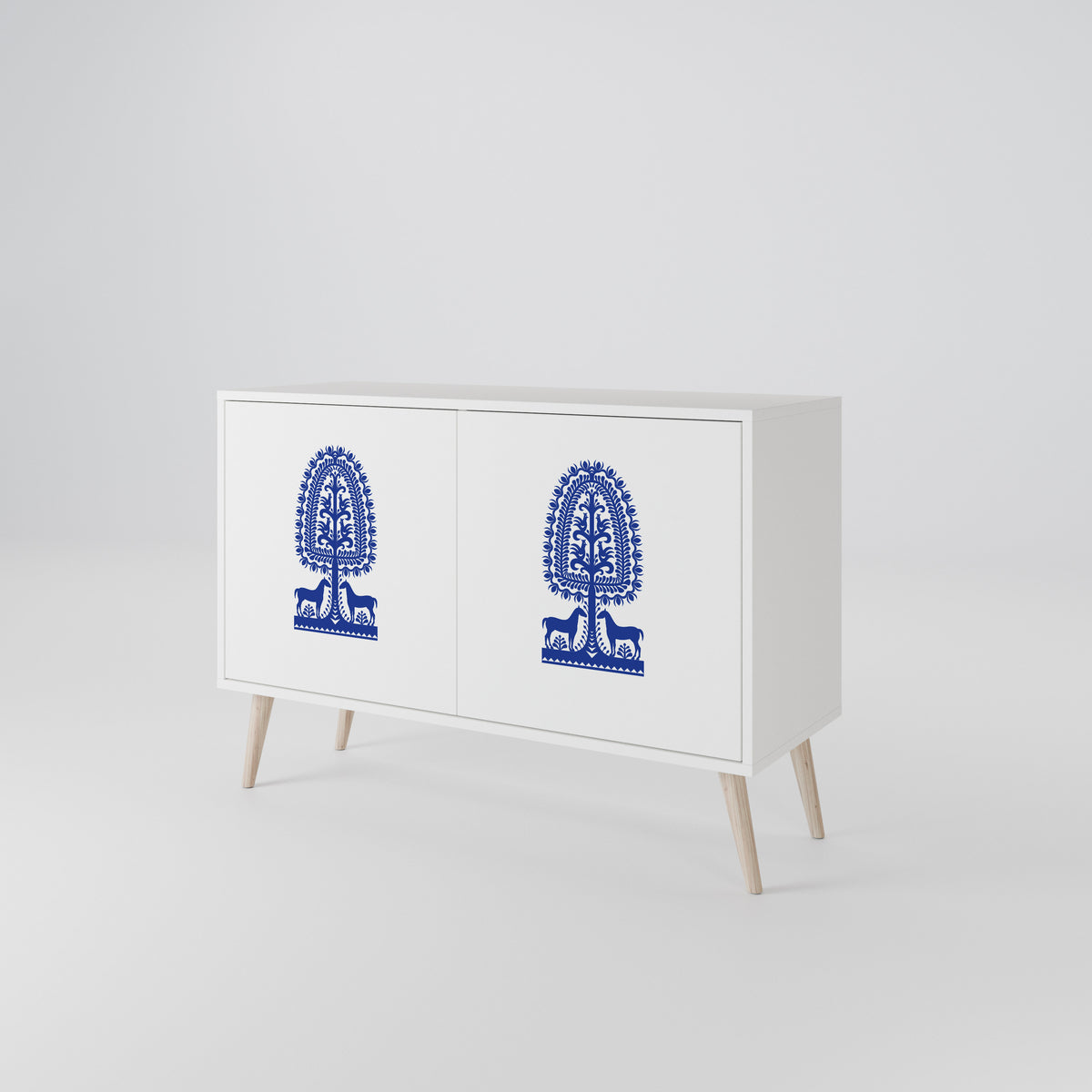 POLISH FOLK ART 2-türiges Sideboard