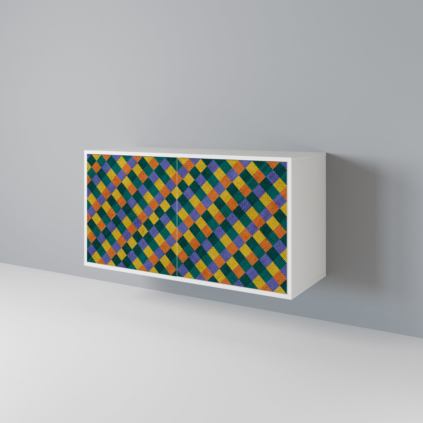 PAINTED SQUARES MIX 2-türiges Sideboard