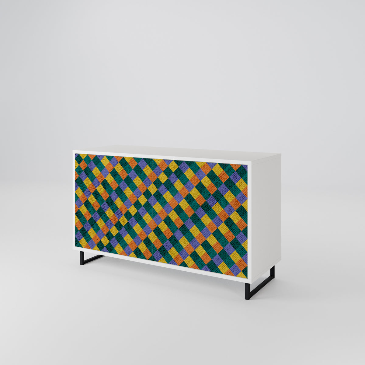 PAINTED SQUARES MIX 2-türiges Sideboard