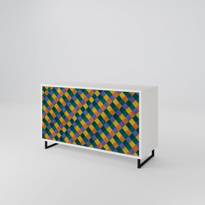 PAINTED SQUARES MIX 2-türiges Sideboard