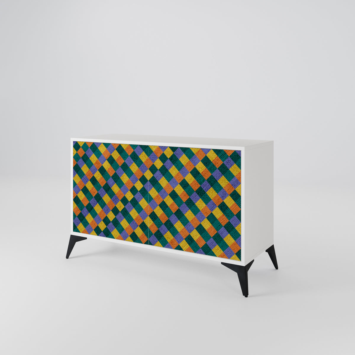PAINTED SQUARES MIX 2-türiges Sideboard