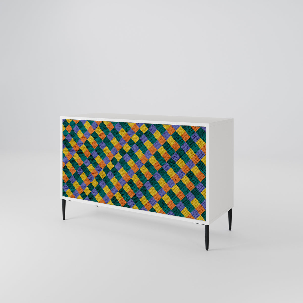 PAINTED SQUARES MIX 2-türiges Sideboard