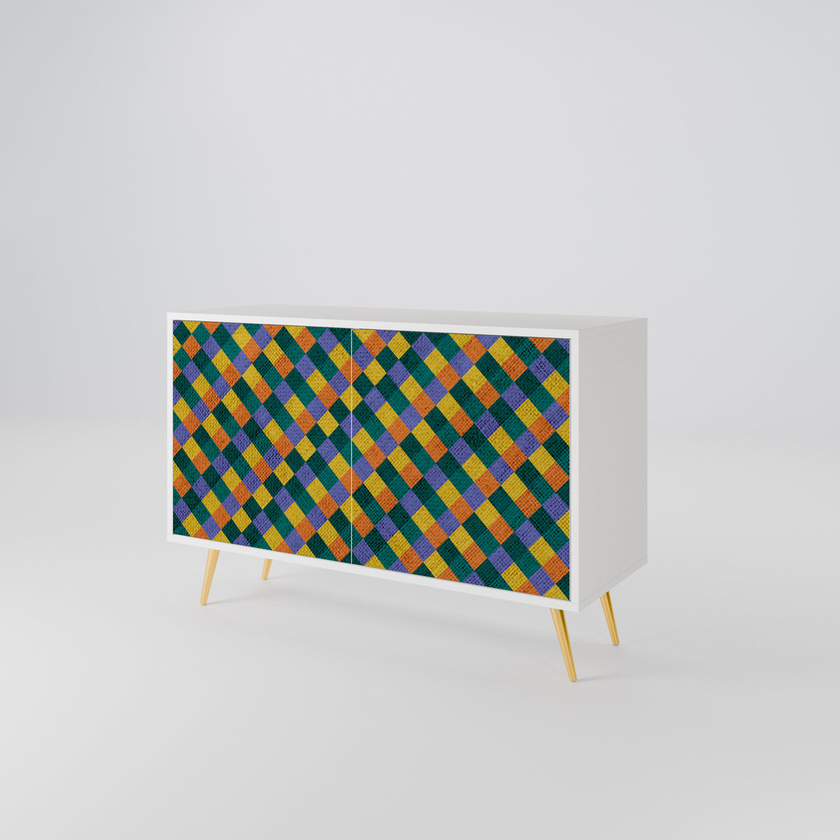 PAINTED SQUARES MIX 2-türiges Sideboard