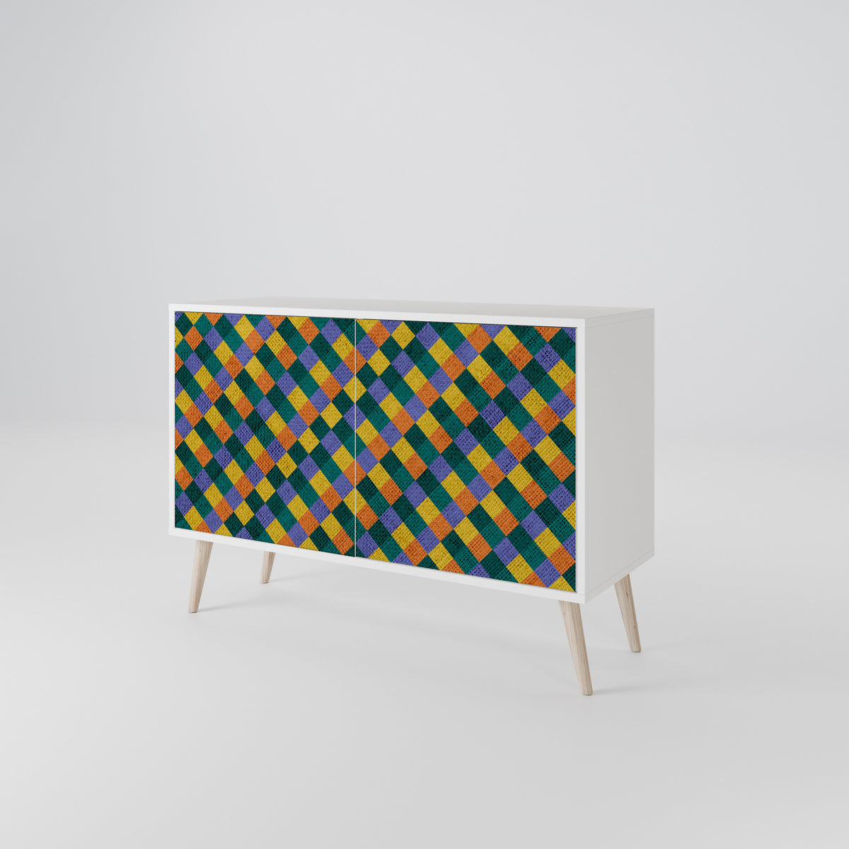 PAINTED SQUARES MIX 2-türiges Sideboard