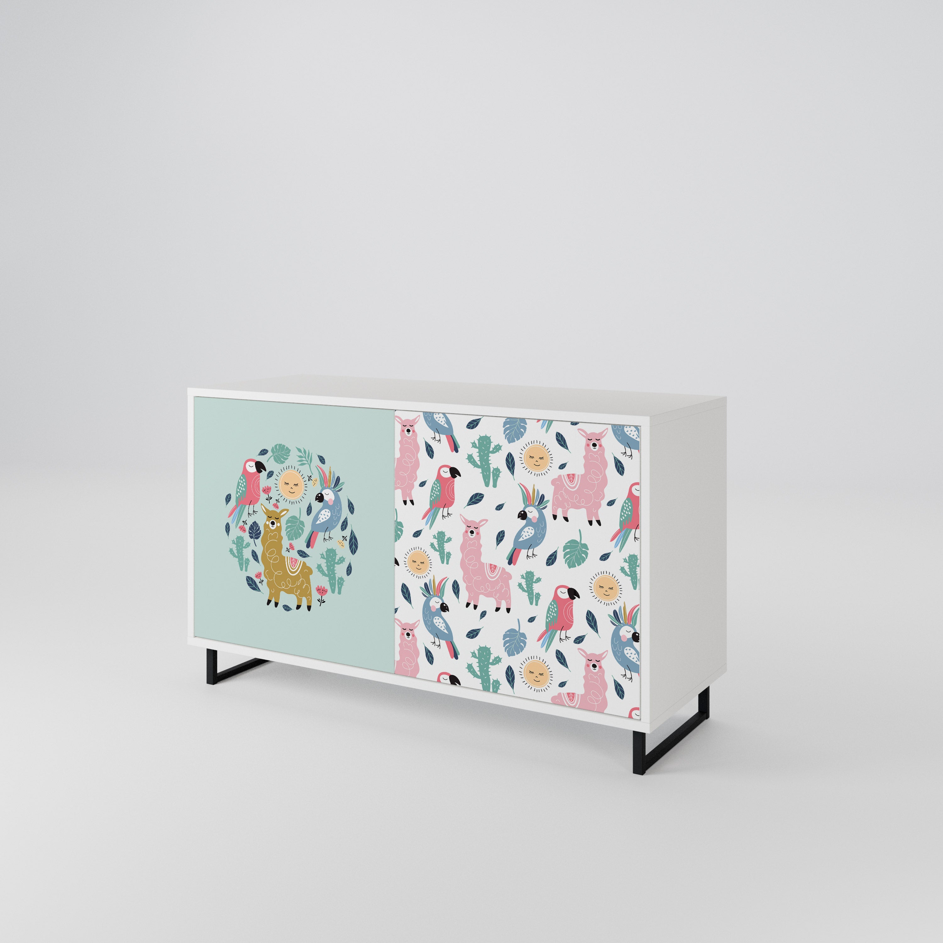 COLORFUL ALPACAS 2-türiges Sideboard