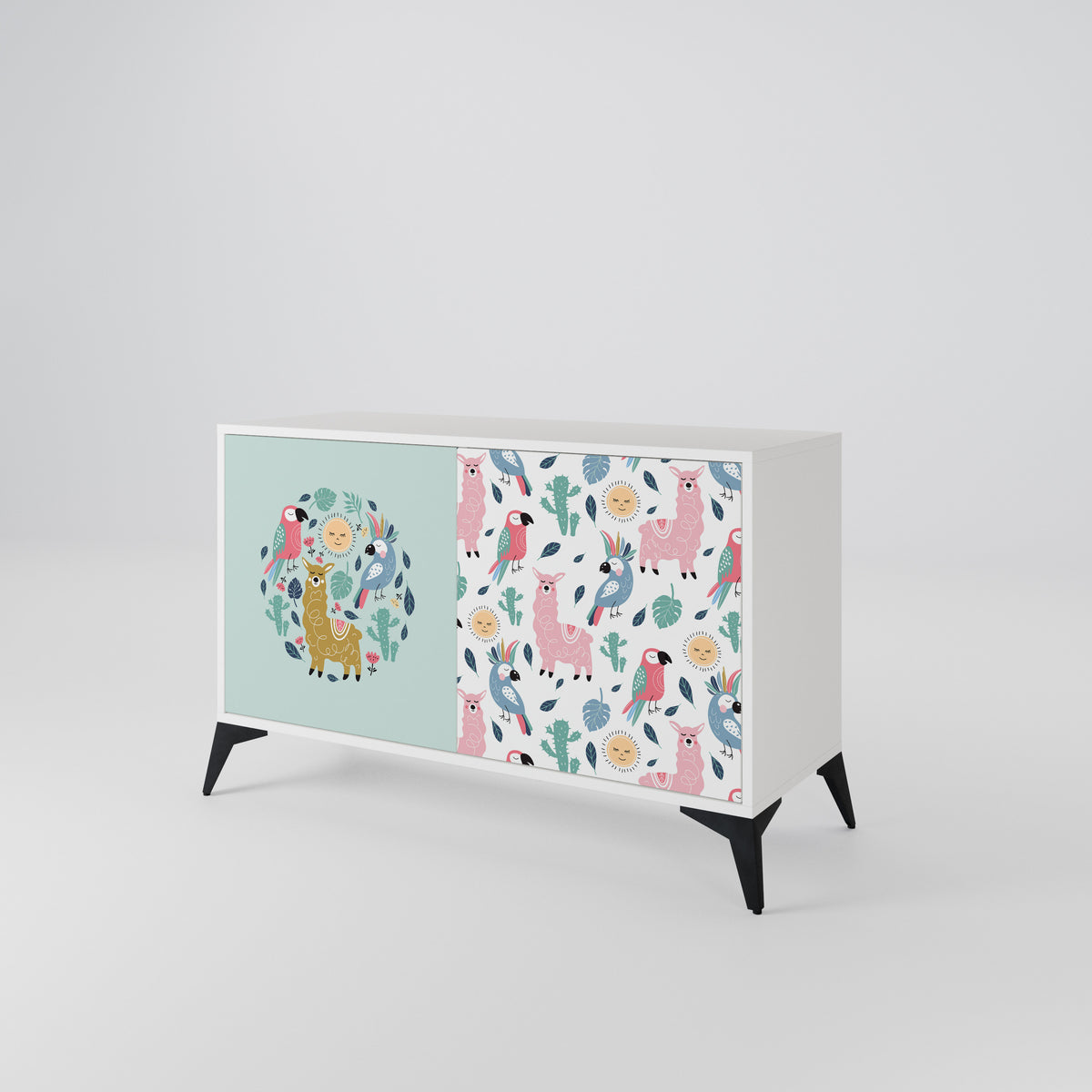 COLORFUL ALPACAS 2-türiges Sideboard
