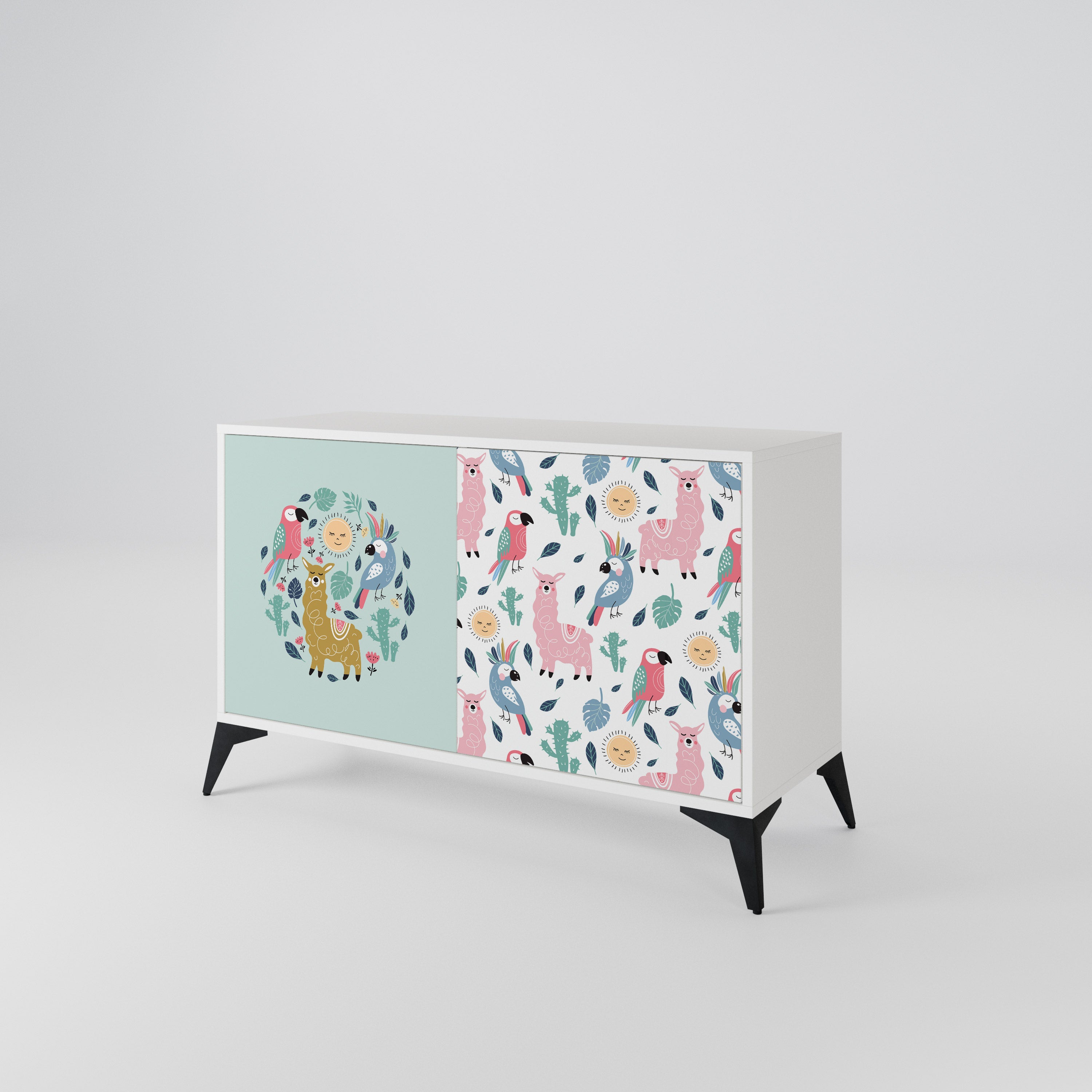 COLORFUL ALPACAS 2-türiges Sideboard