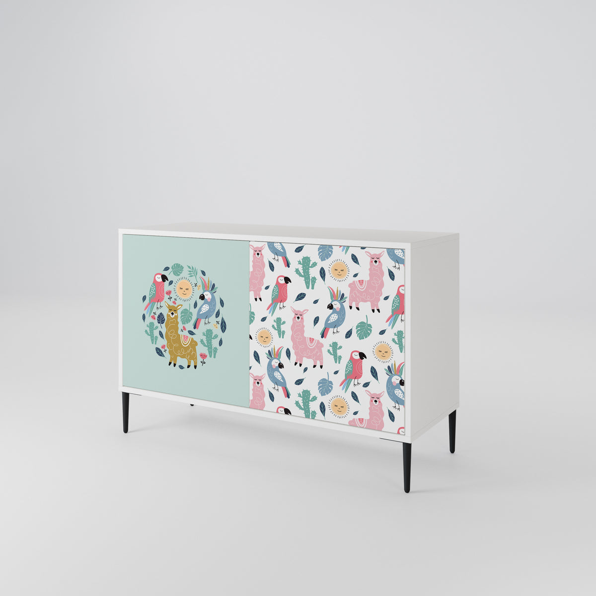 COLORFUL ALPACAS 2-türiges Sideboard