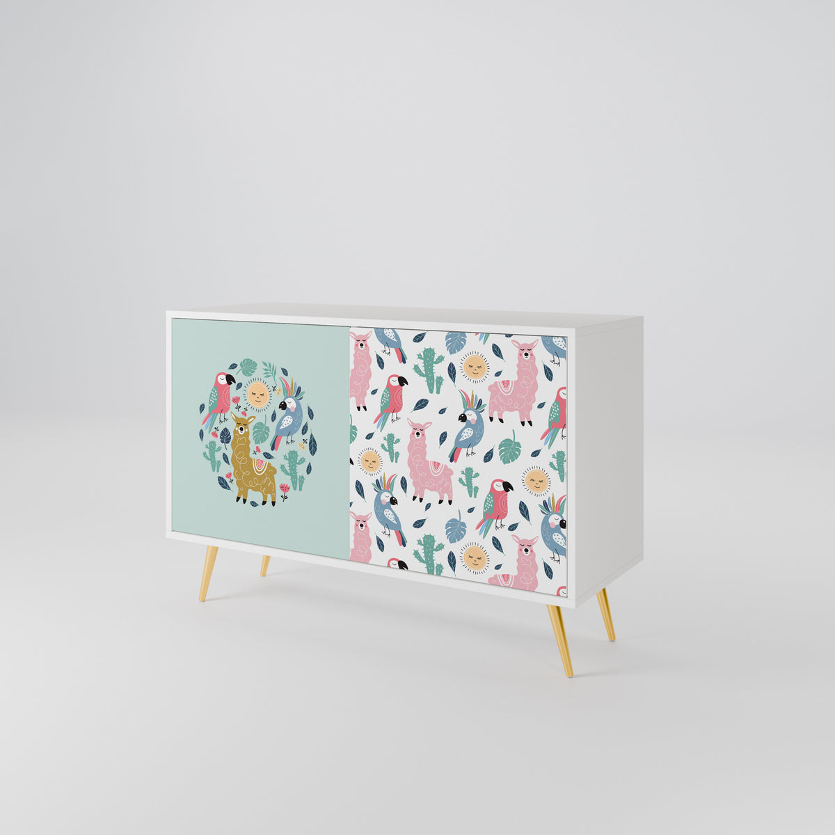 COLORFUL ALPACAS 2-türiges Sideboard