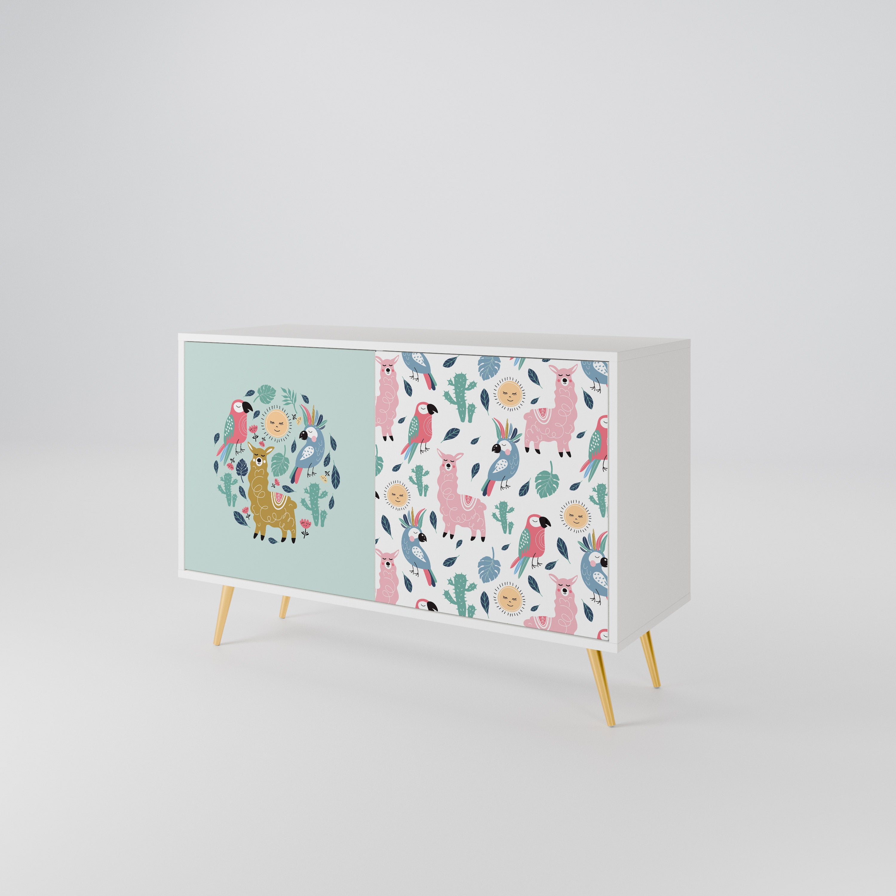 COLORFUL ALPACAS 2-türiges Sideboard