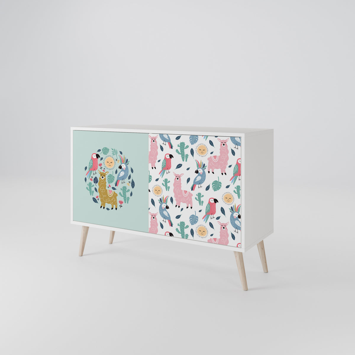 COLORFUL ALPACAS 2-türiges Sideboard