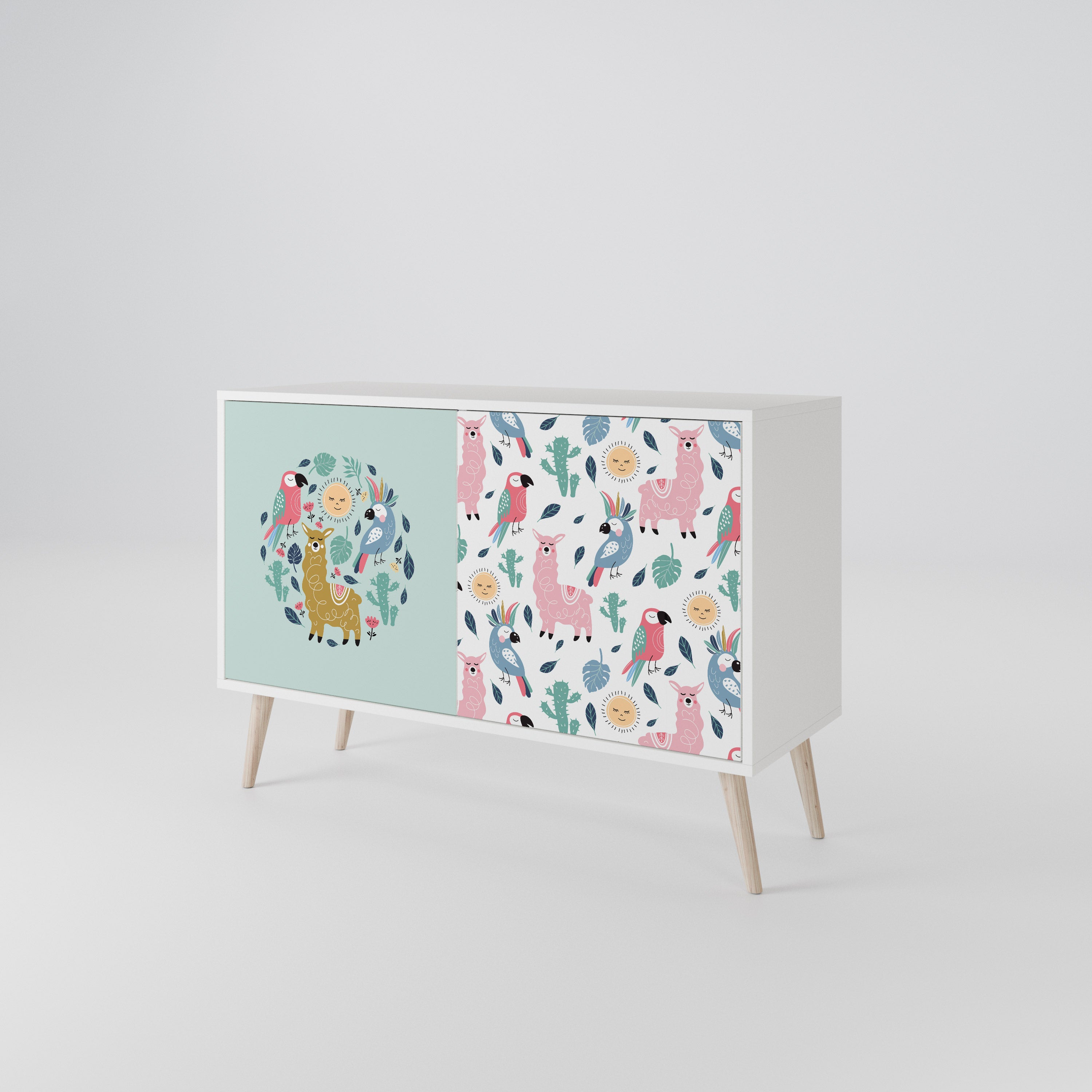 COLORFUL ALPACAS 2-türiges Sideboard