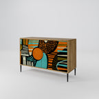 GEODE GLIMMER Sideboard mit 2 Türen in Eiche-Optik