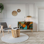 GEODE GLIMMER Sideboard mit 2 Türen in Eiche-Optik