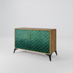 TESSELATED GREENERY Sideboard mit 2 Türen in Eiche-Optik