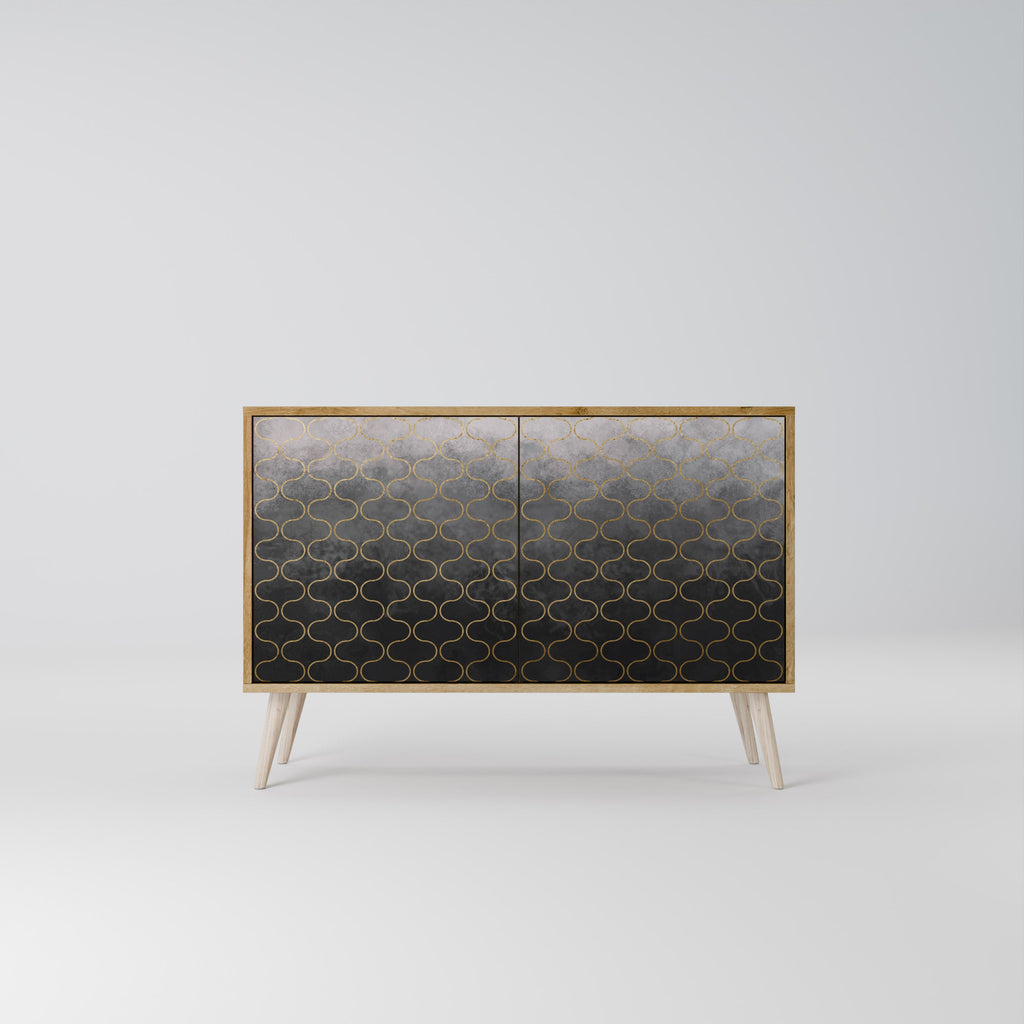TESSELATED GRAYISH Sideboard mit 2 Türen in Eichenoptik