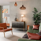 TESSELATED GRAYISH Sideboard mit 2 Türen in Eiche-Optik