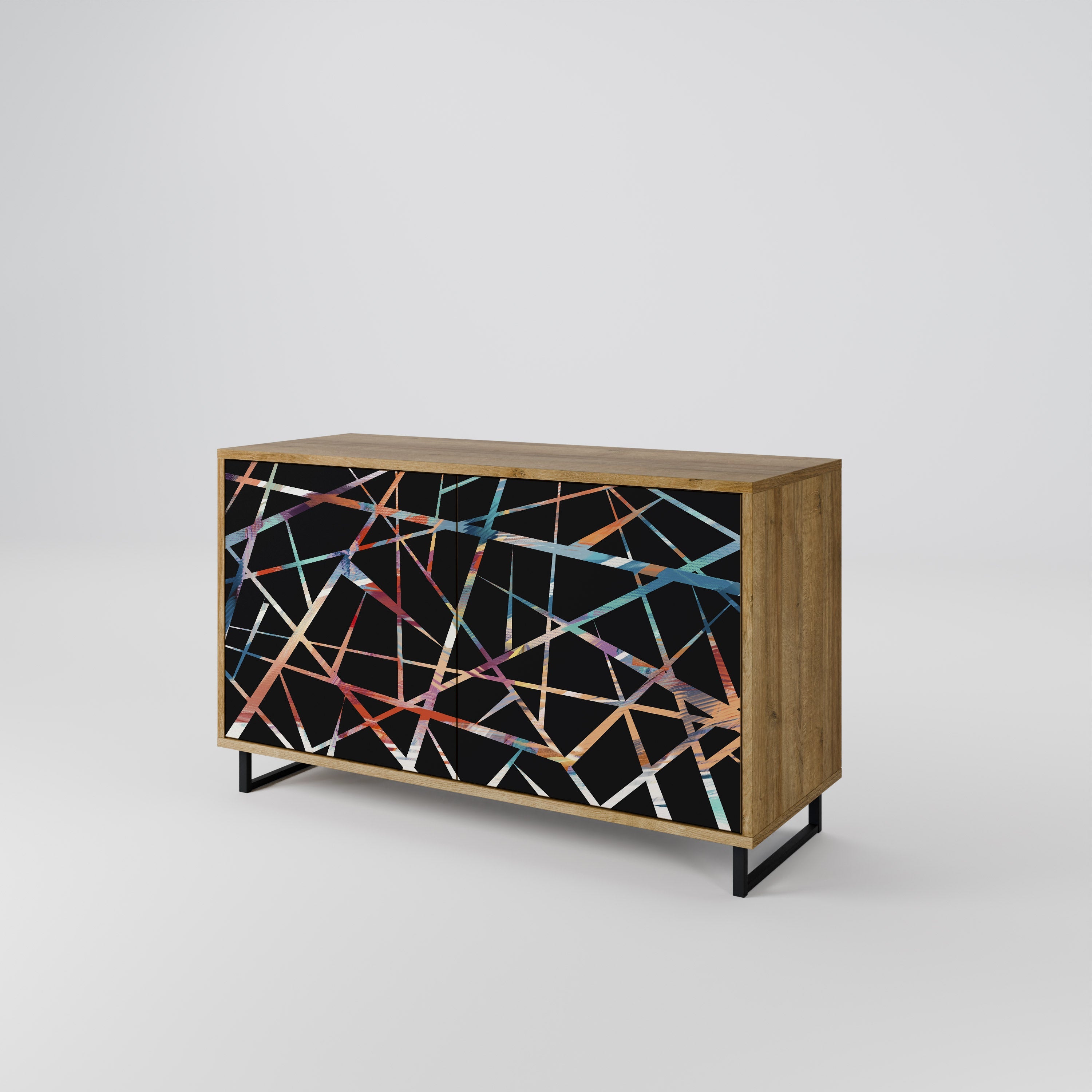 POLYGON VERVE Sideboard mit 2 Türen in Eichenoptik