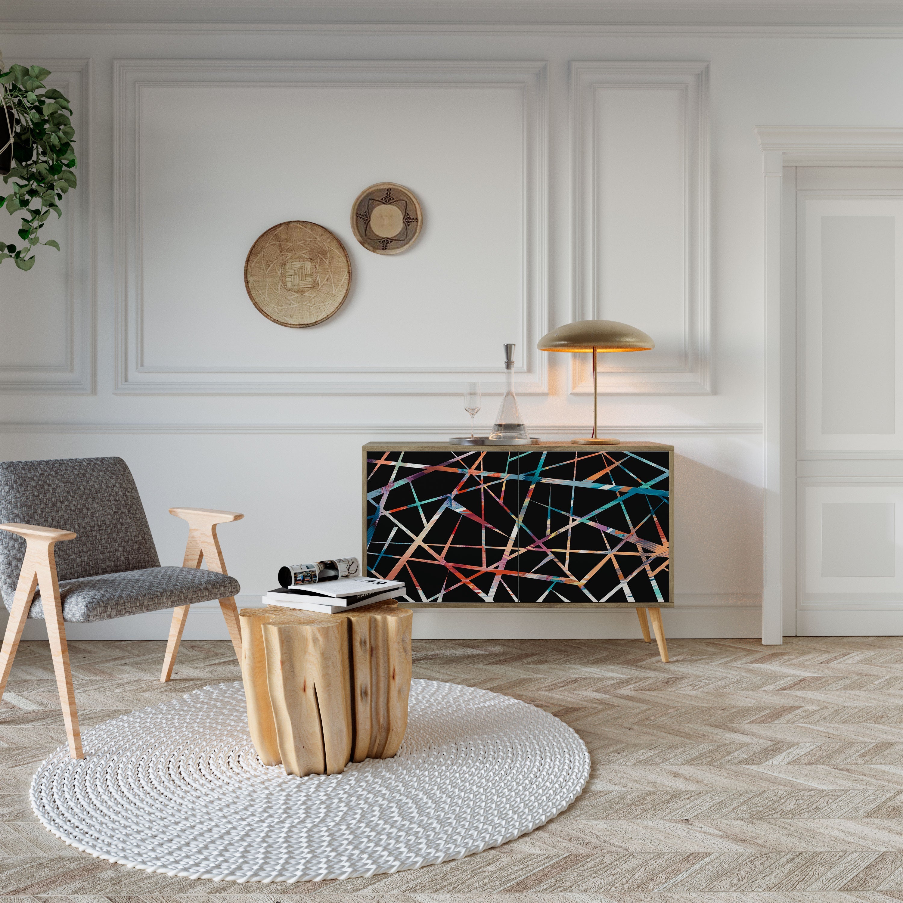 POLYGON VERVE Sideboard mit 2 Türen in Eichenoptik