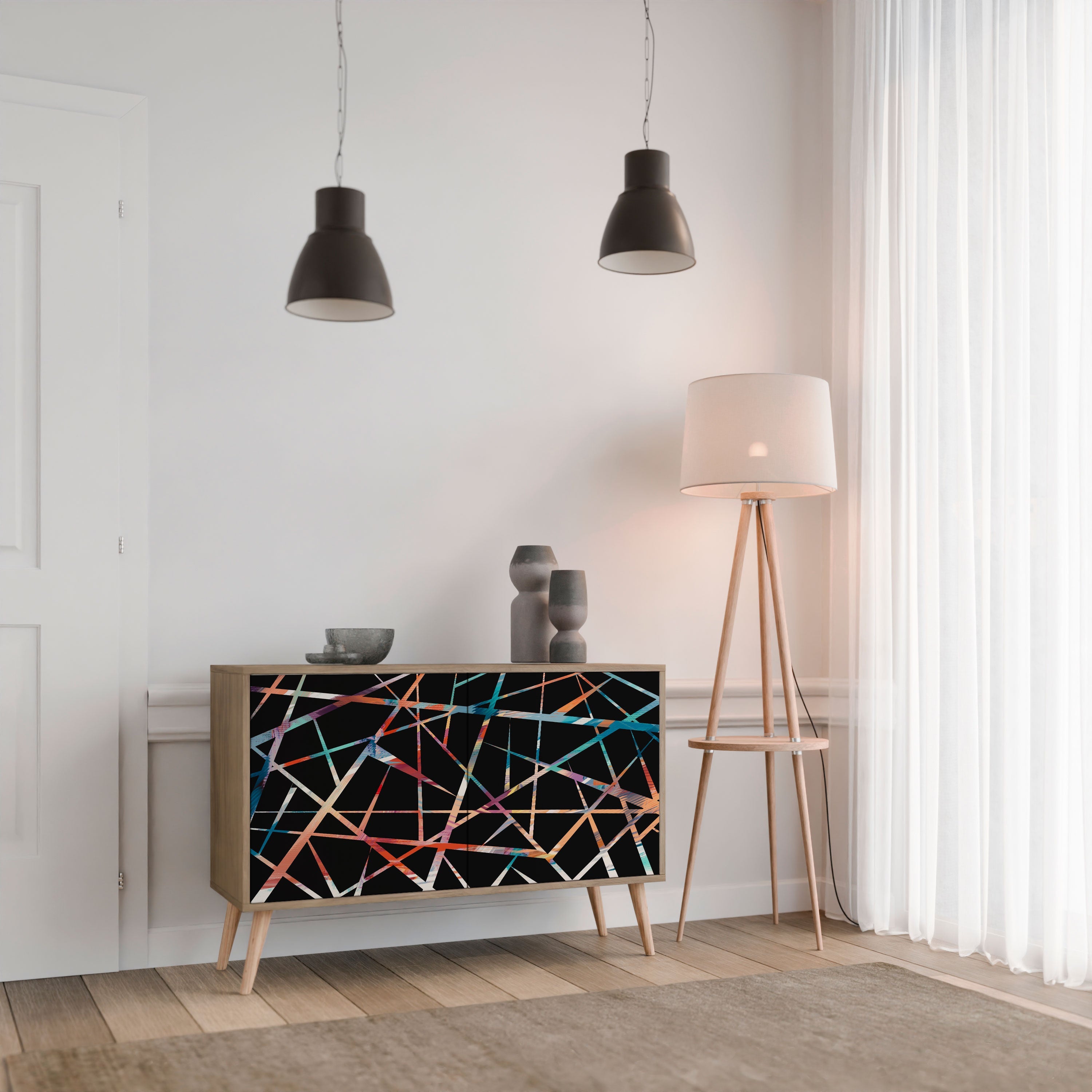 POLYGON VERVE Sideboard mit 2 Türen in Eichenoptik