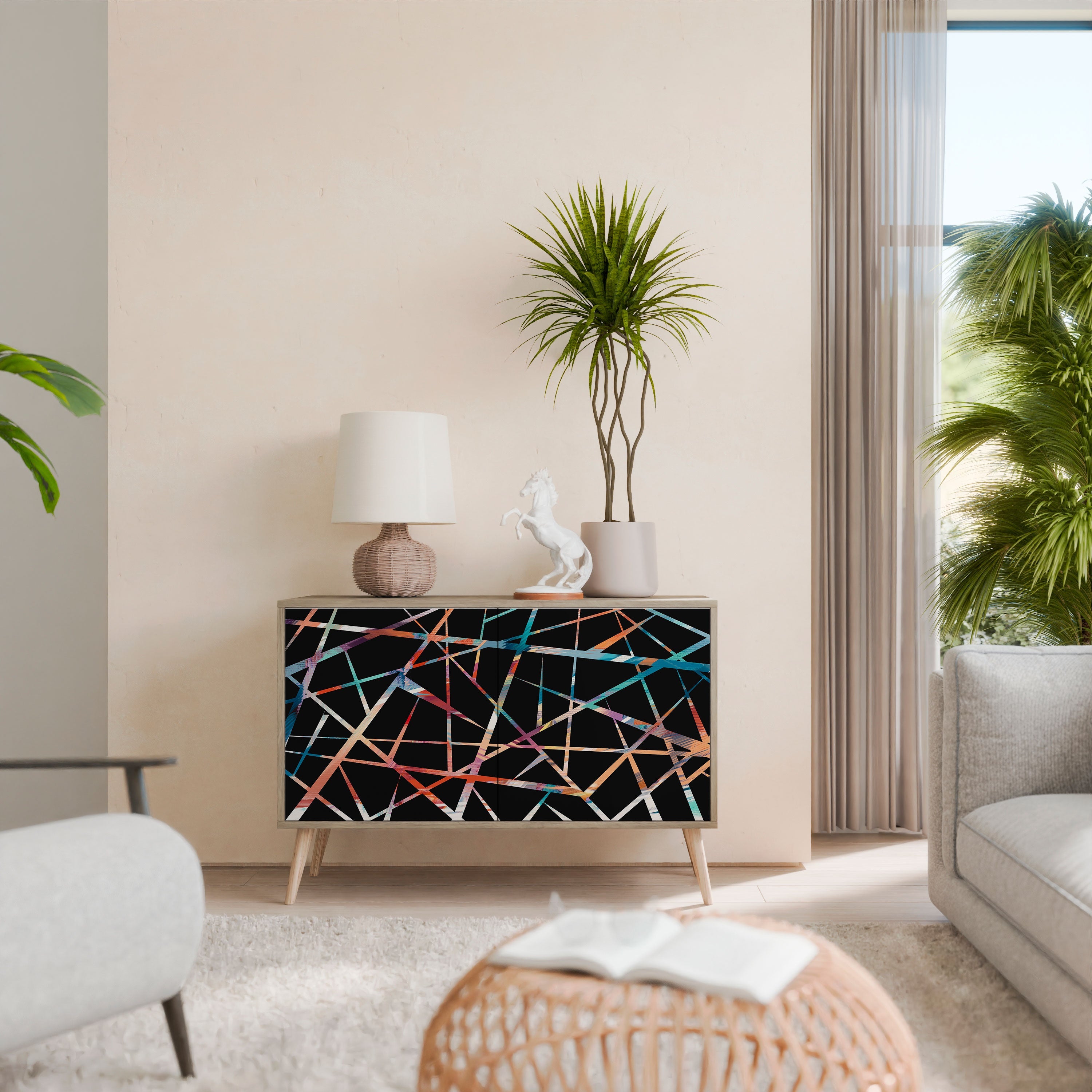 POLYGON VERVE Sideboard mit 2 Türen in Eichenoptik