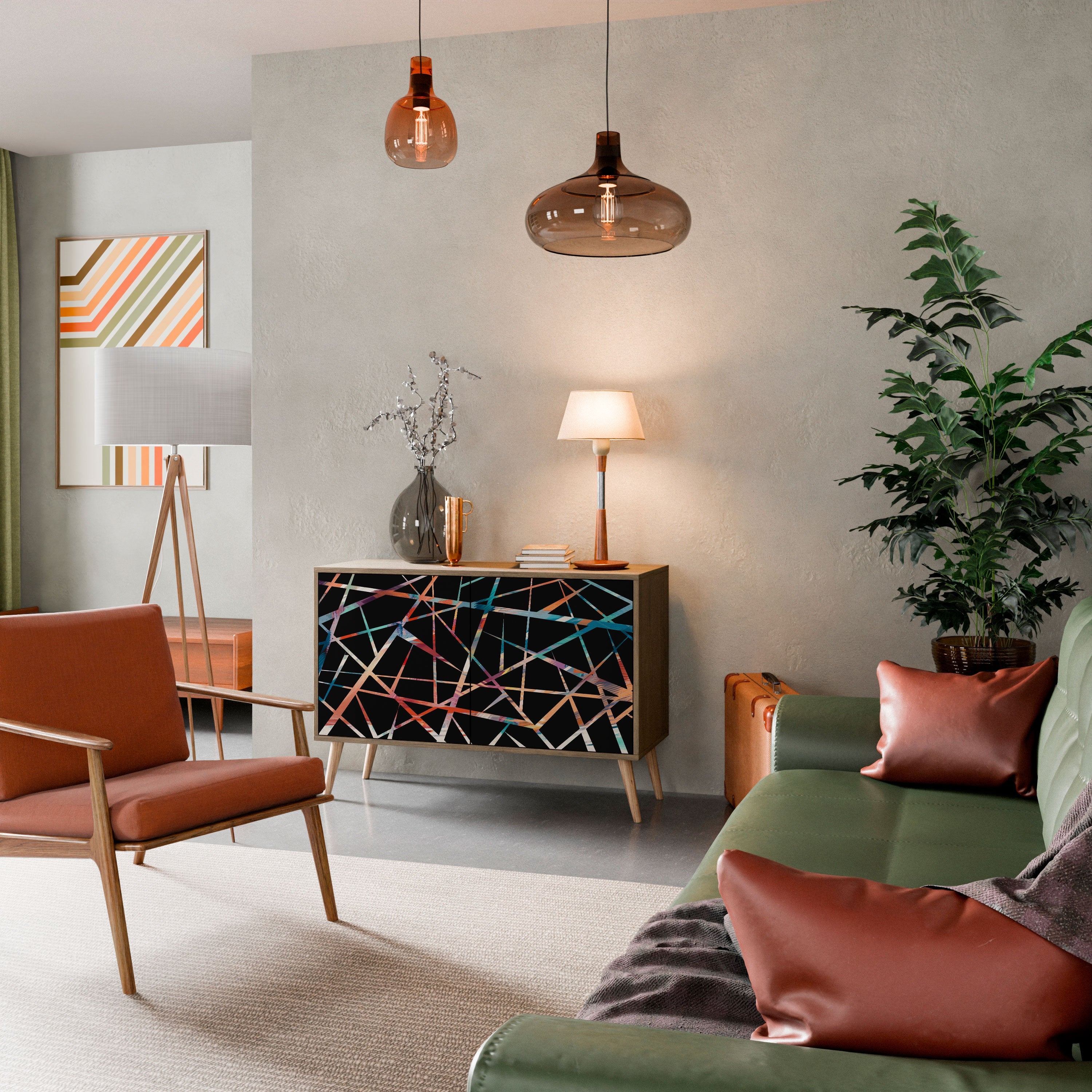 POLYGON VERVE Sideboard mit 2 Türen in Eichenoptik