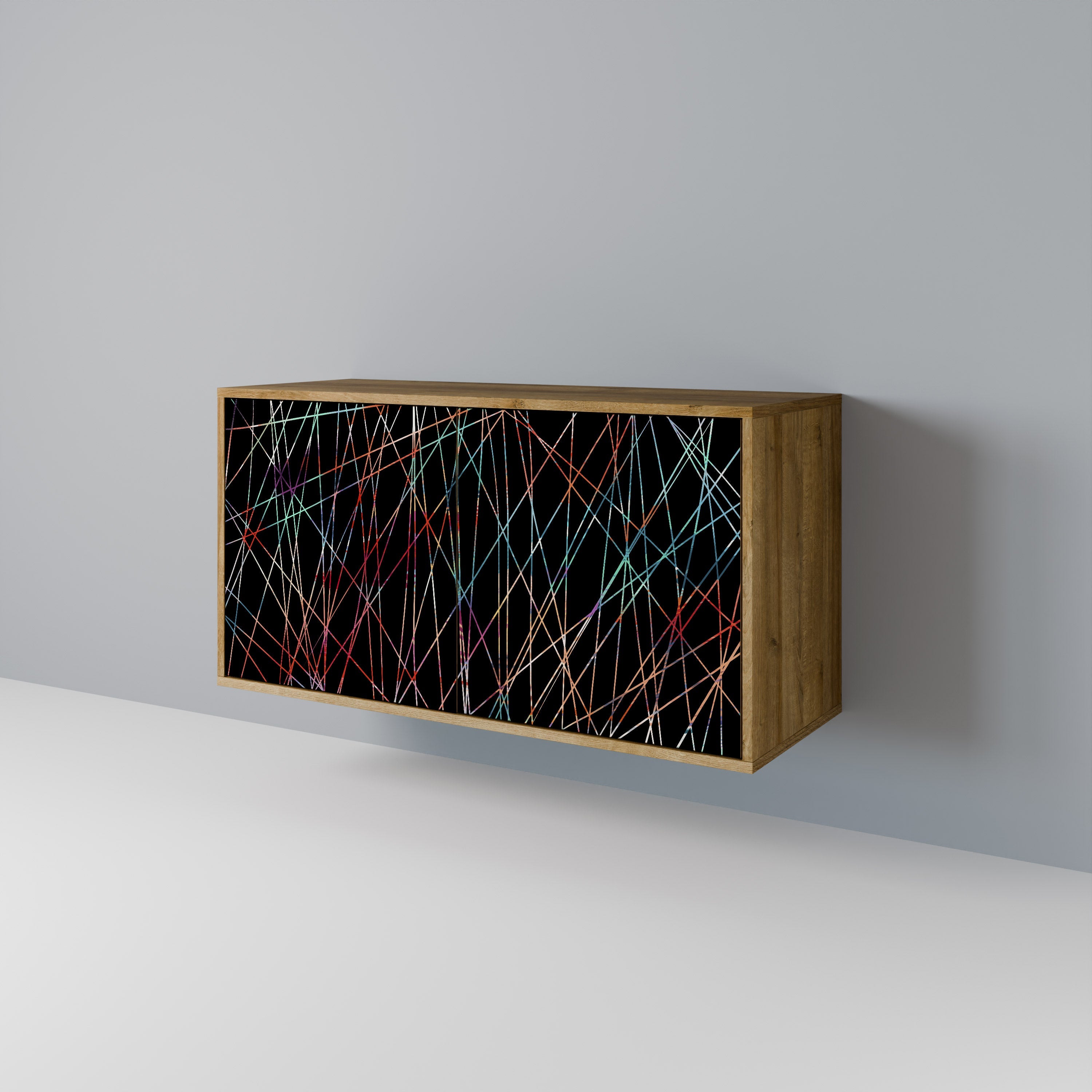 LUMINOUS SNARE Sideboard mit 2 Türen in Eichenoptik