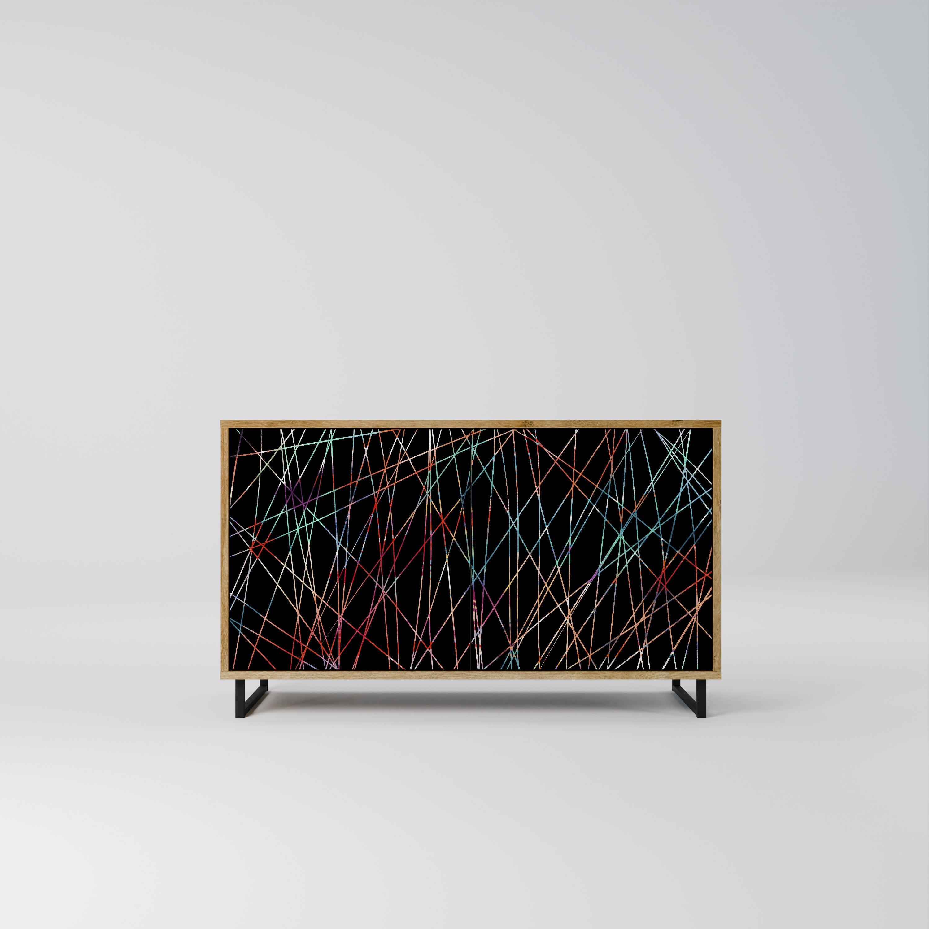 LUMINOUS SNARE Sideboard mit 2 Türen in Eichenoptik