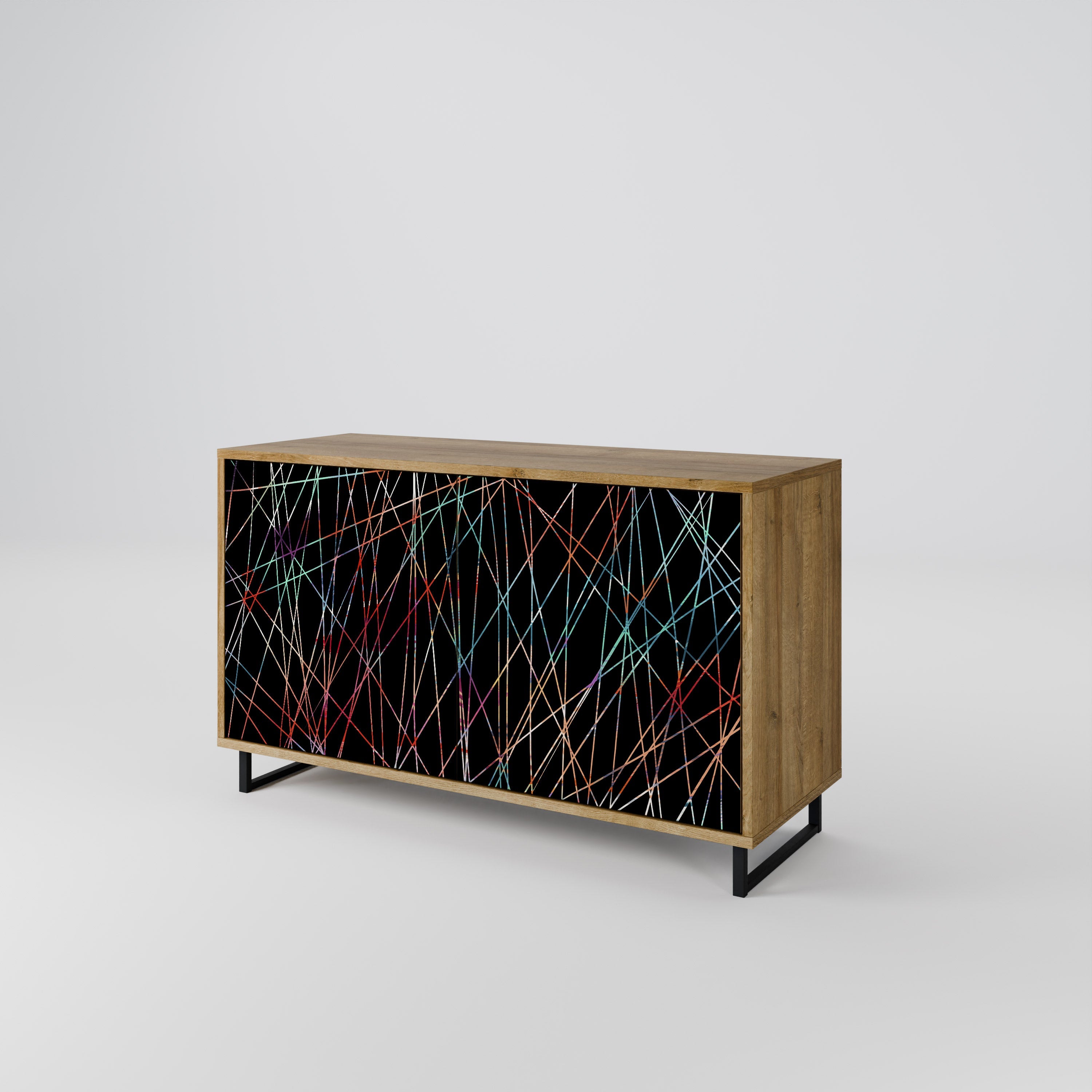 LUMINOUS SNARE Sideboard mit 2 Türen in Eichenoptik