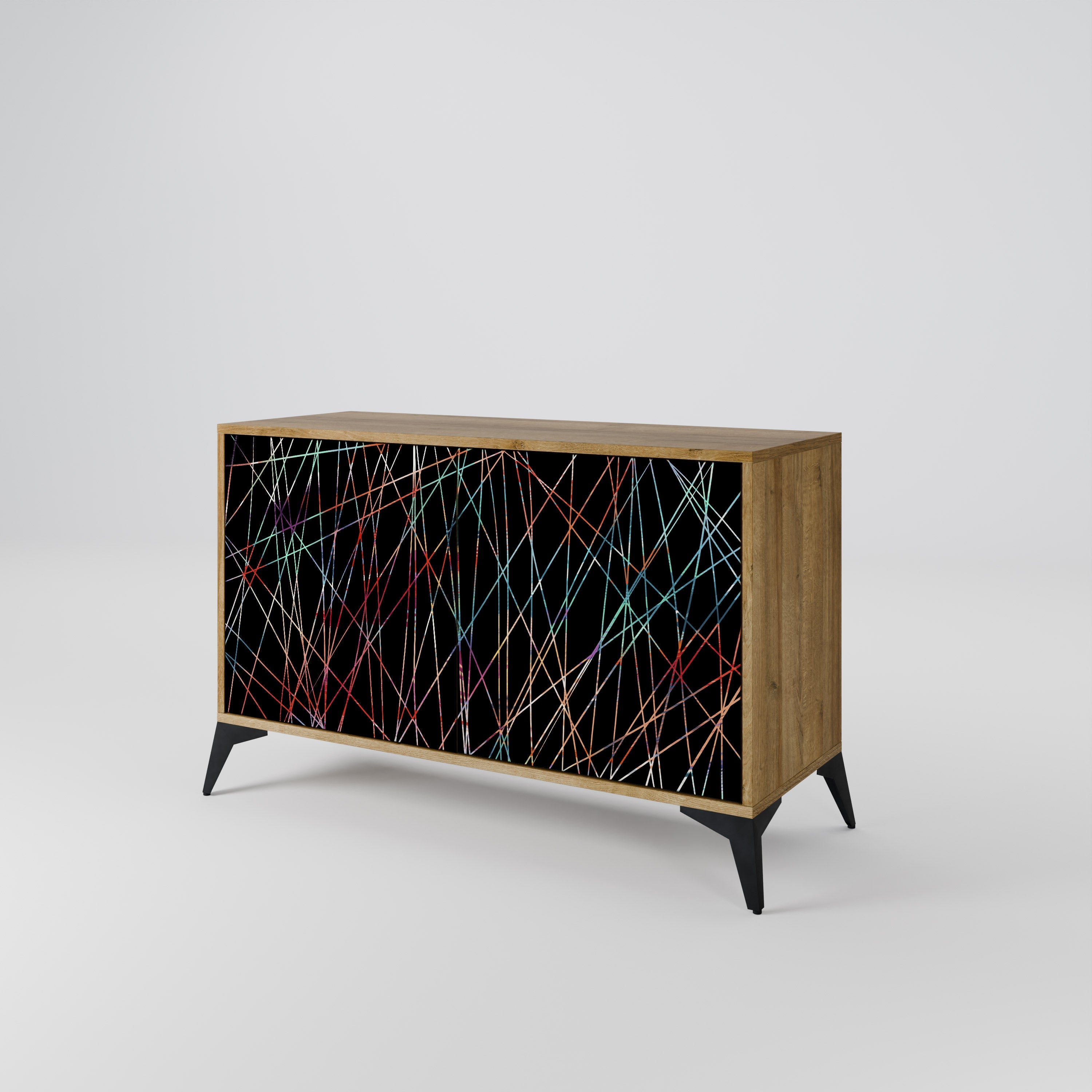 LUMINOUS SNARE Sideboard mit 2 Türen in Eichenoptik