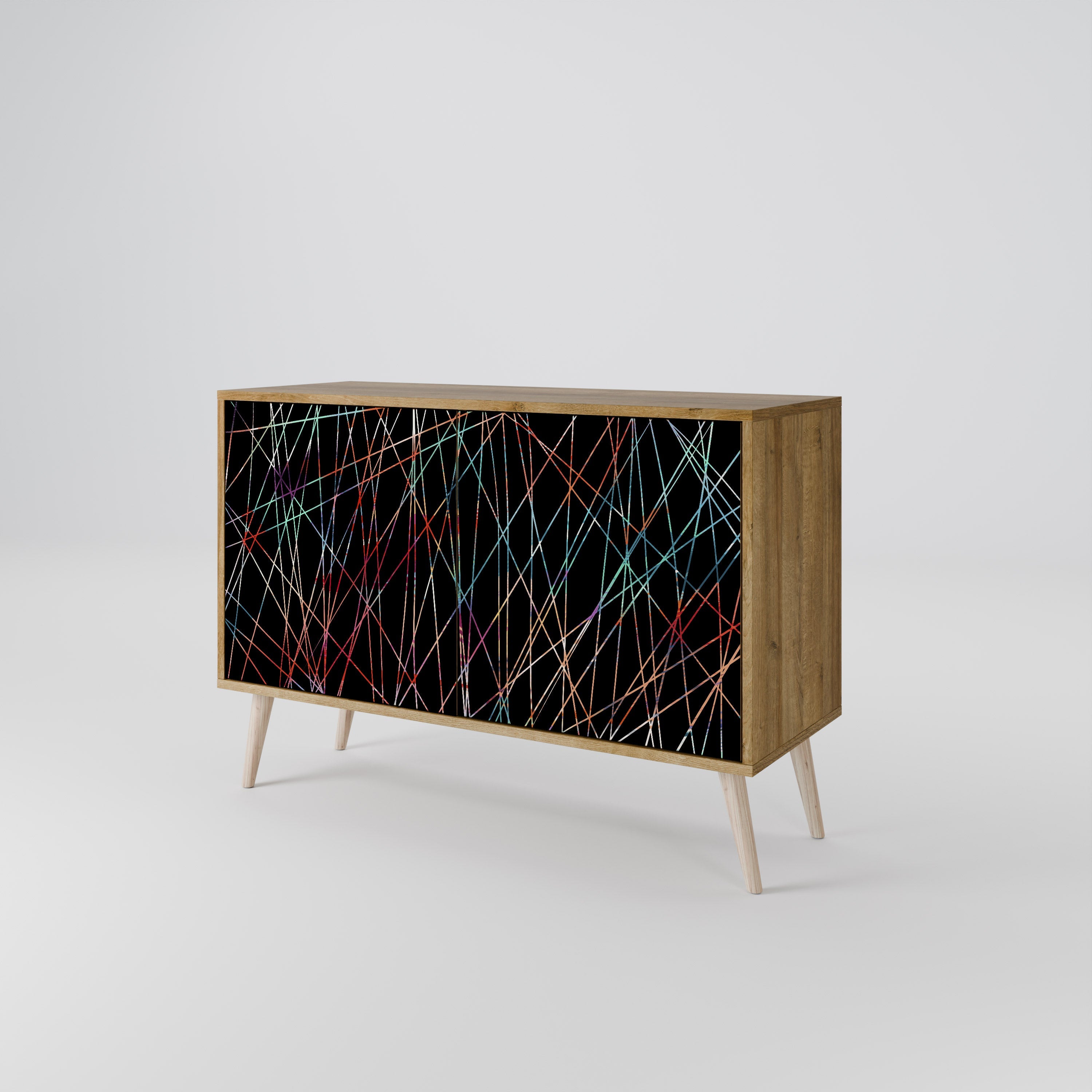 LUMINOUS SNARE Sideboard mit 2 Türen in Eichenoptik