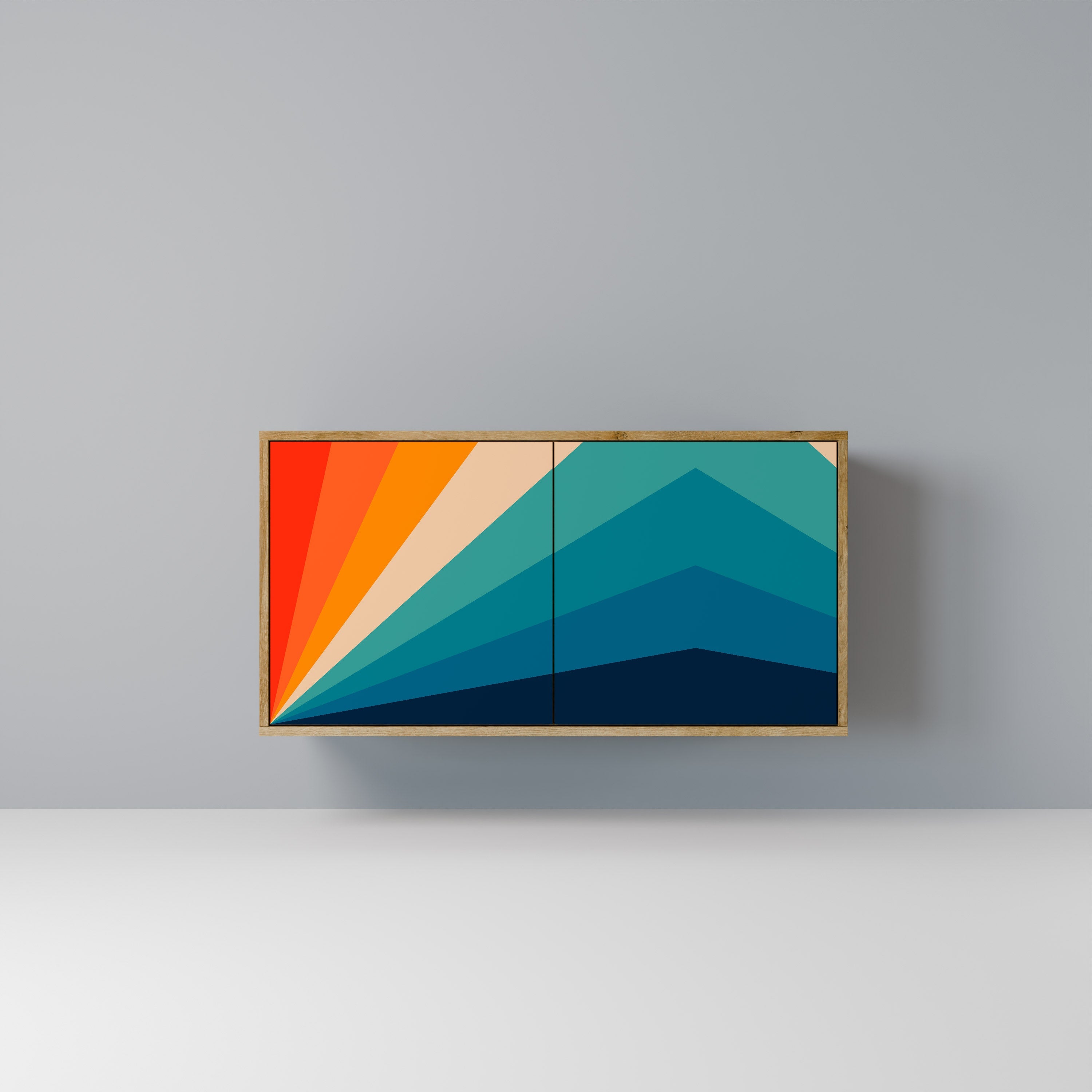 PRISM CONCUSSION Sideboard mit 2 Türen in Eichenoptik