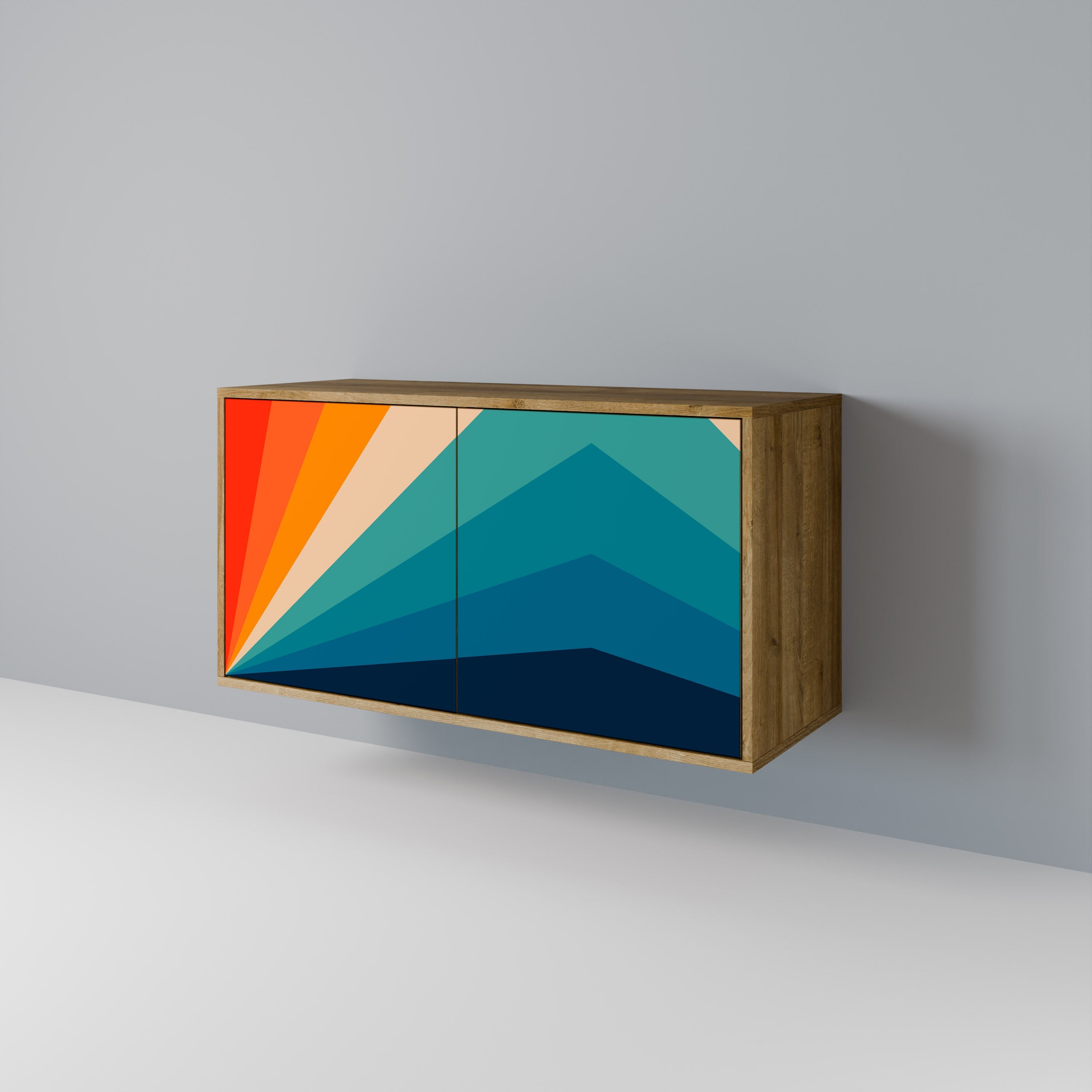 PRISM CONCUSSION Sideboard mit 2 Türen in Eichenoptik