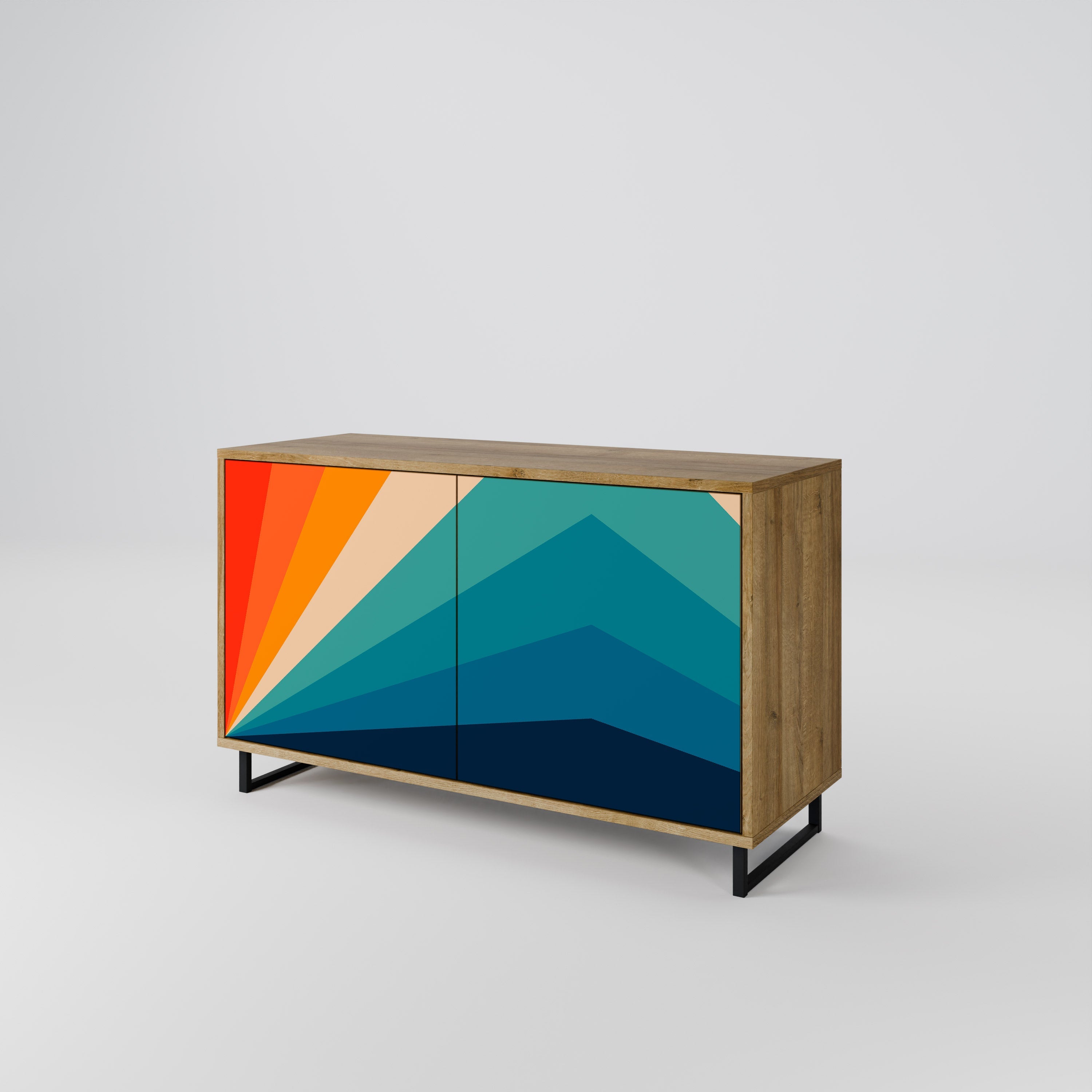 PRISM CONCUSSION Sideboard mit 2 Türen in Eichenoptik